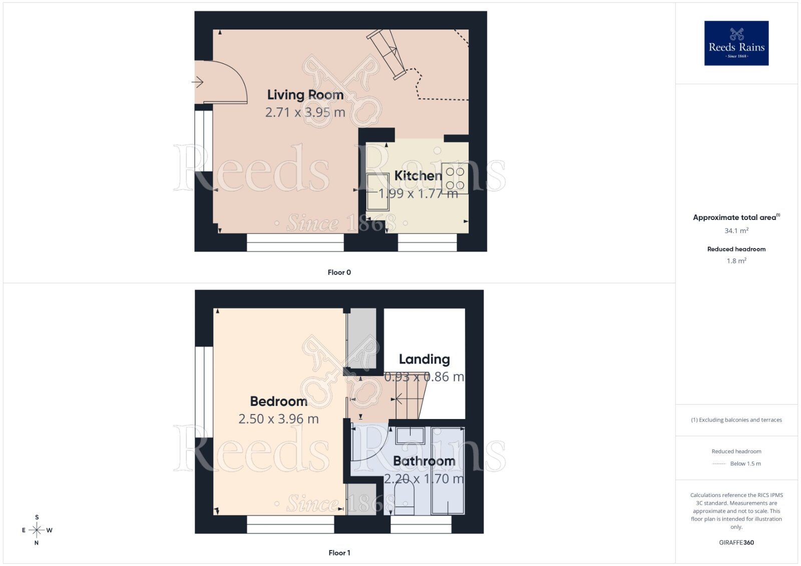Floorplan of 1 bedroom House for sale, Gresley Court, York, North Yorkshire, YO26
