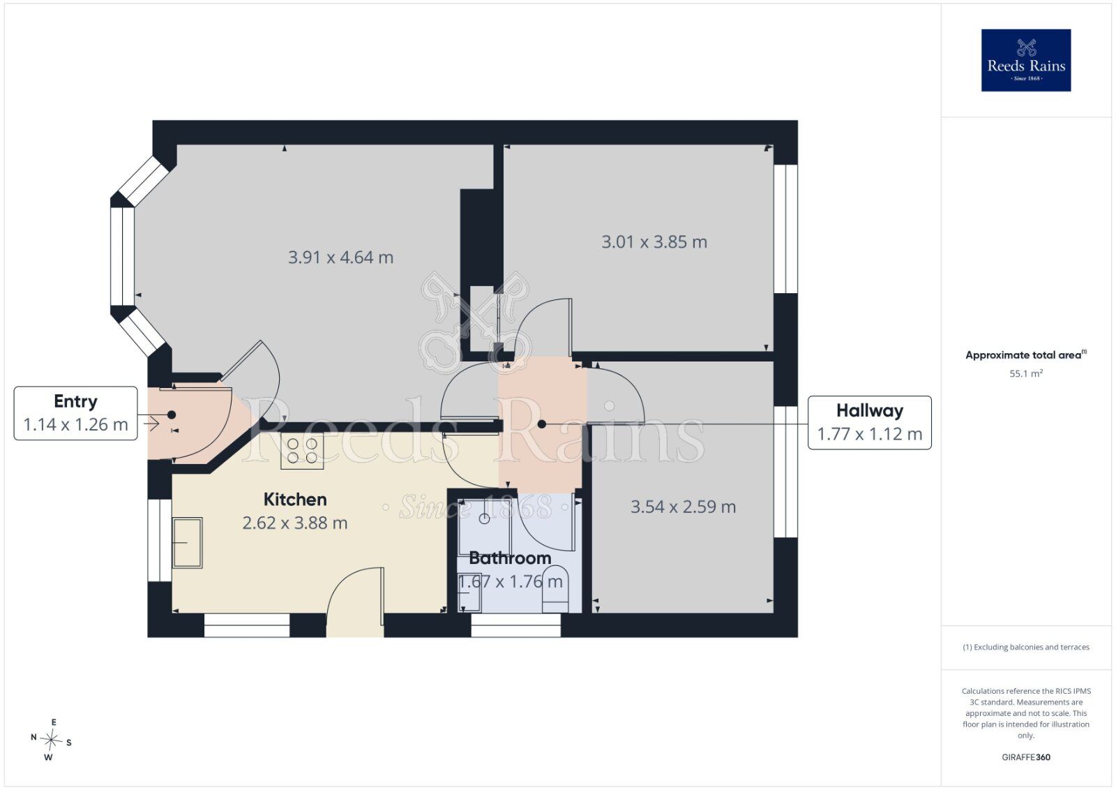 Floorplan of 2 bedroom Semi Detached Bungalow for sale, Dilys Grove, York, North Yorkshire, YO26