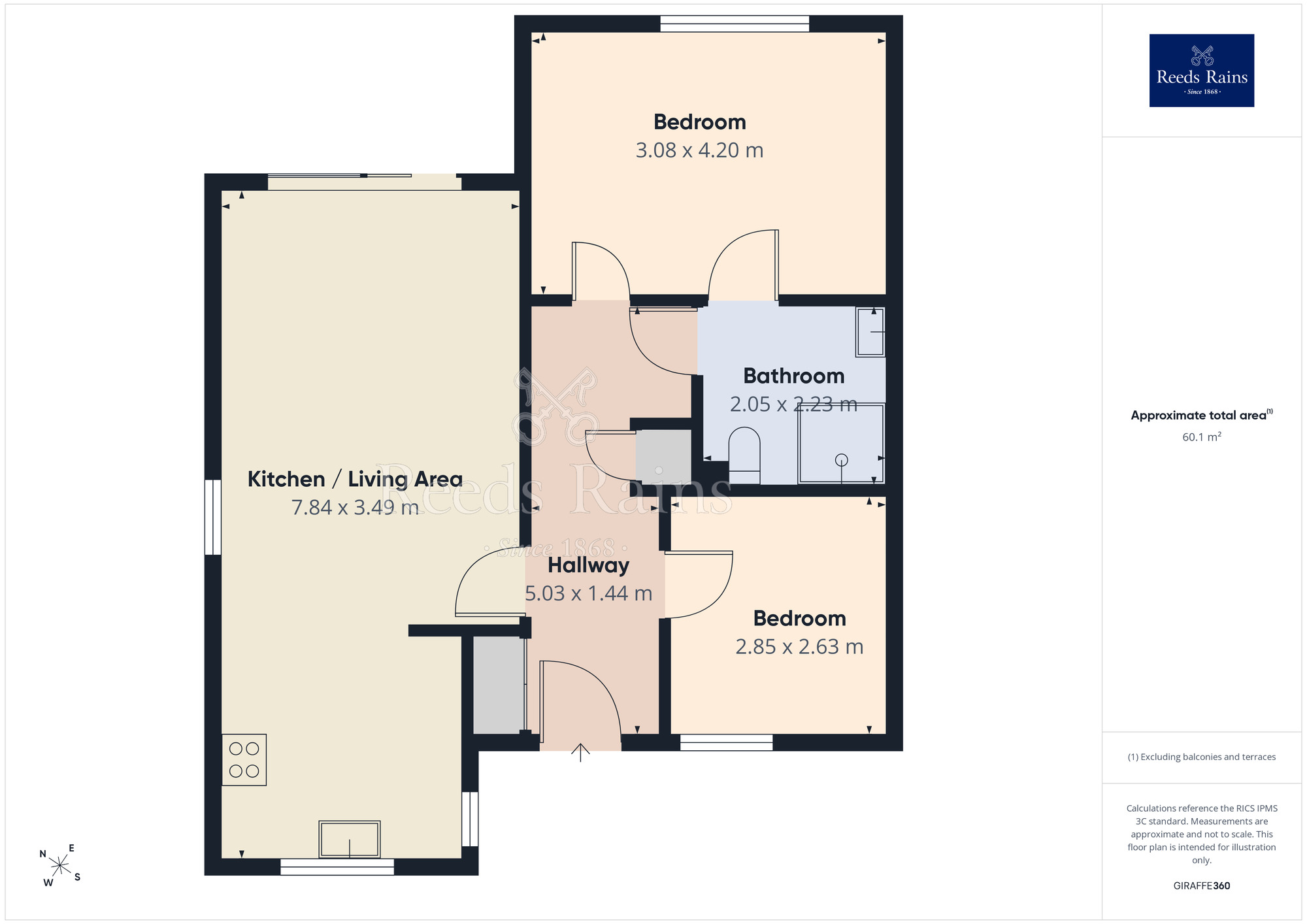 Floorplan of 2 bedroom Semi Detached Bungalow to rent, Restharrow Road, York, North Yorkshire, YO24