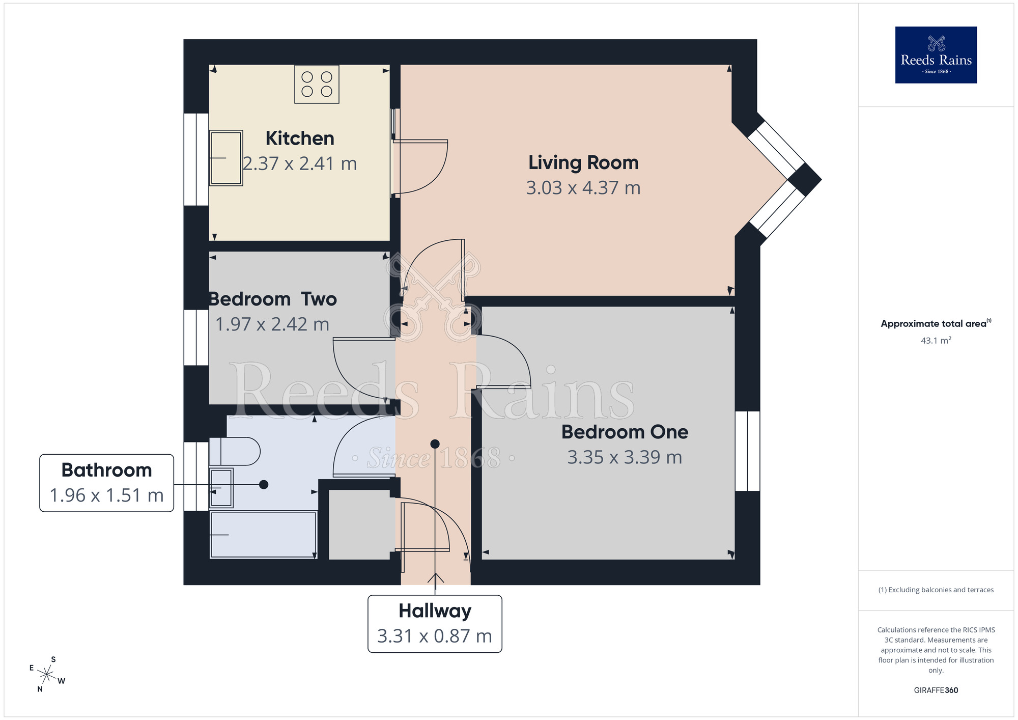 Floorplan of 2 bedroom Flat for sale, Church Mews, Acomb, North Yorkshire, YO26