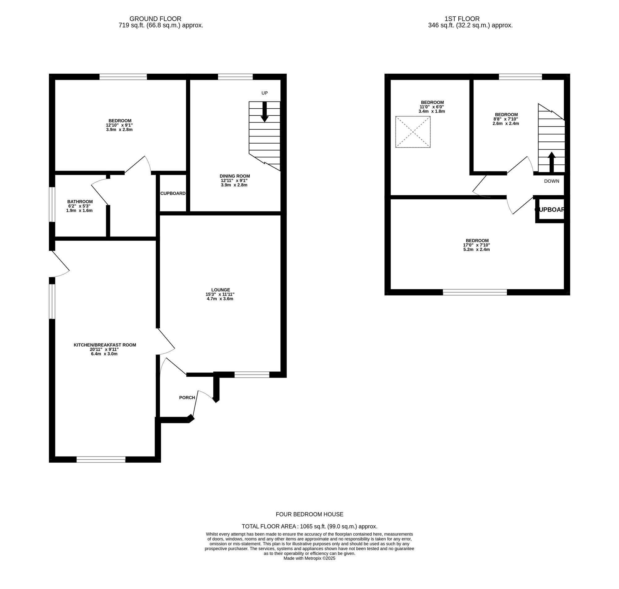Floorplan of 4 bedroom Semi Detached Bungalow for sale, Queensway, Mossley, Greater Manchester, OL5