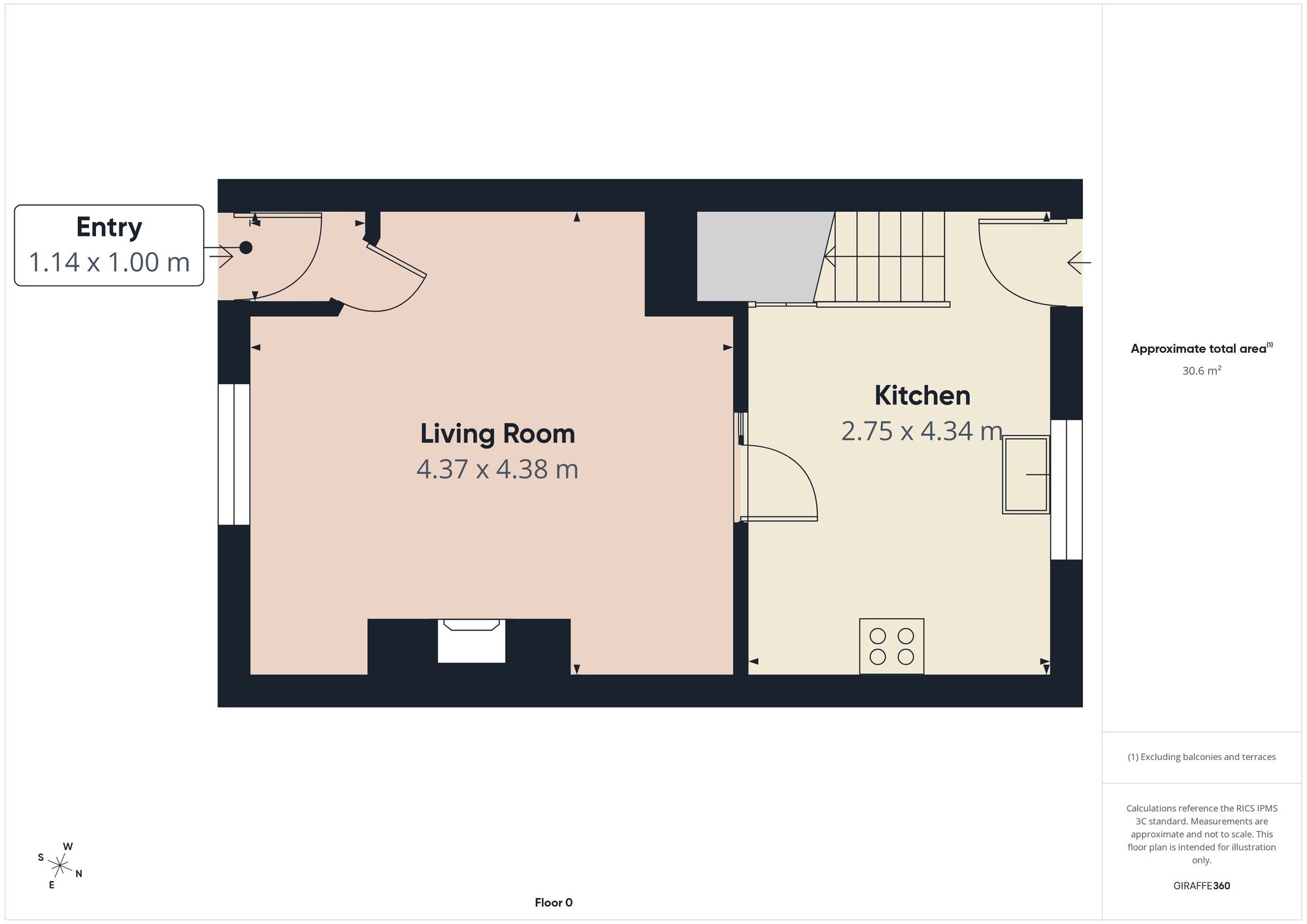 Floorplan of 2 bedroom End Terrace House for sale, Stores Cottages, Mossley Road, Greater Manchester, OL4