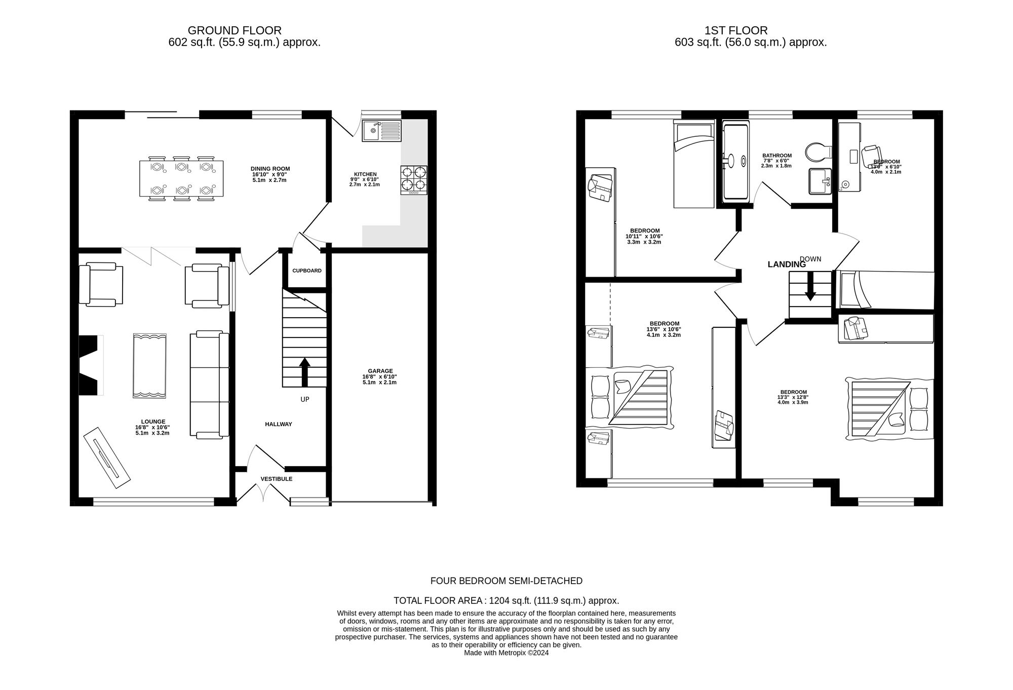 Floorplan of 4 bedroom Semi Detached House for sale, Malvern Avenue, Ashton-under-Lyne, Greater Manchester, OL6