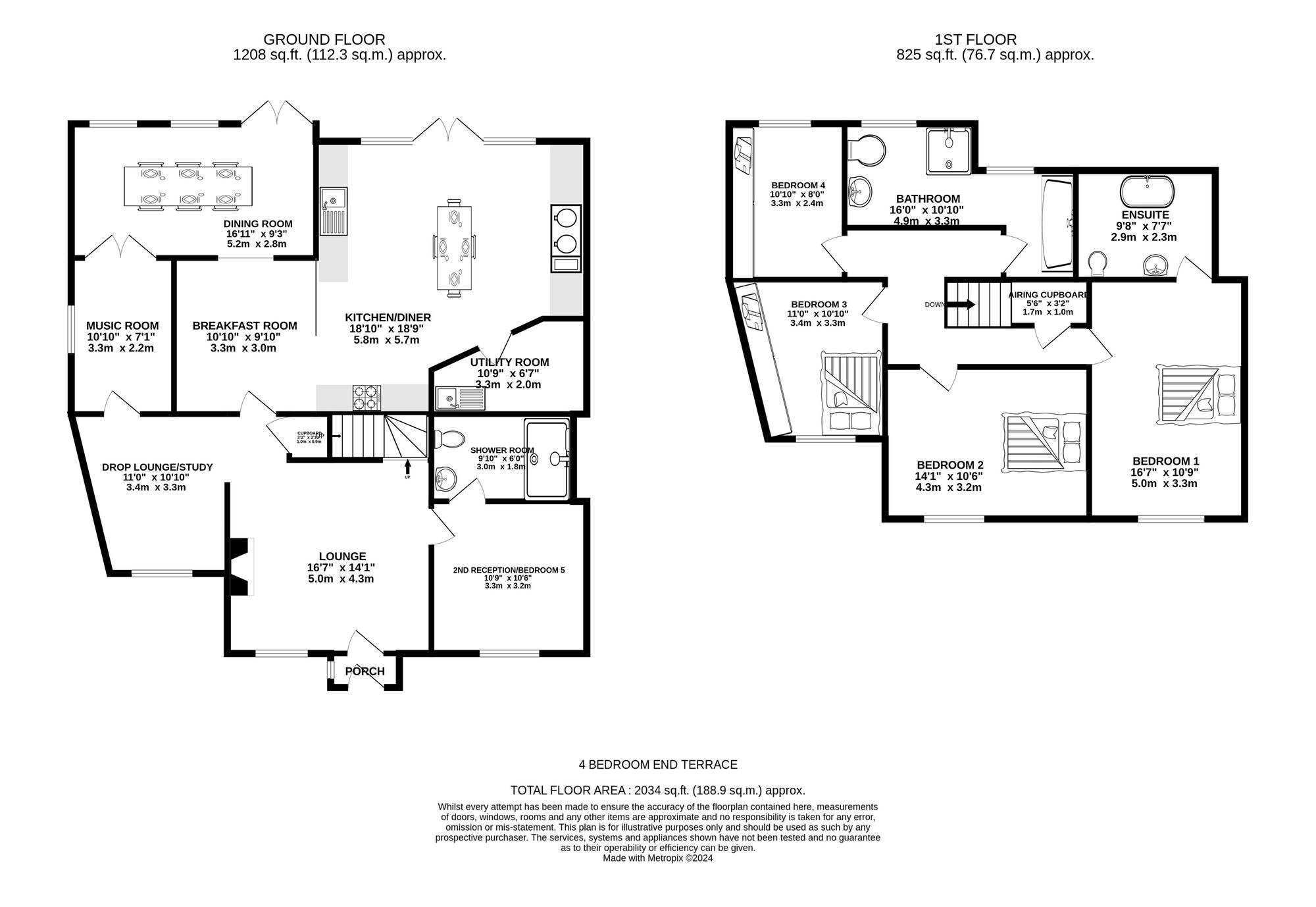 Floorplan of 4 bedroom End Terrace House for sale, Kings Road, Ashton-under-Lyne, Greater Manchester, OL6
