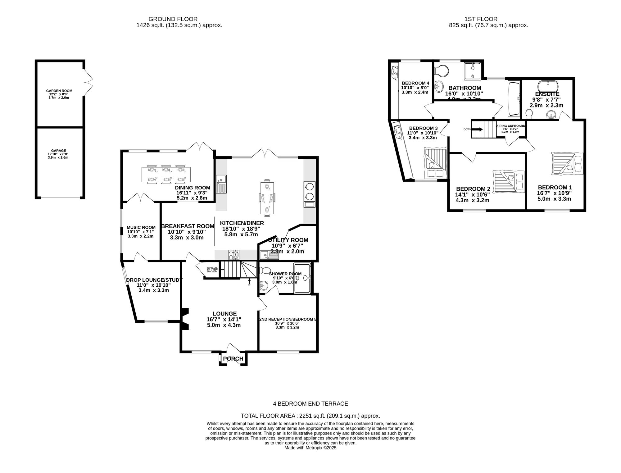 Floorplan of 4 bedroom End Terrace House for sale, Kings Road, Ashton-under-Lyne, Greater Manchester, OL6