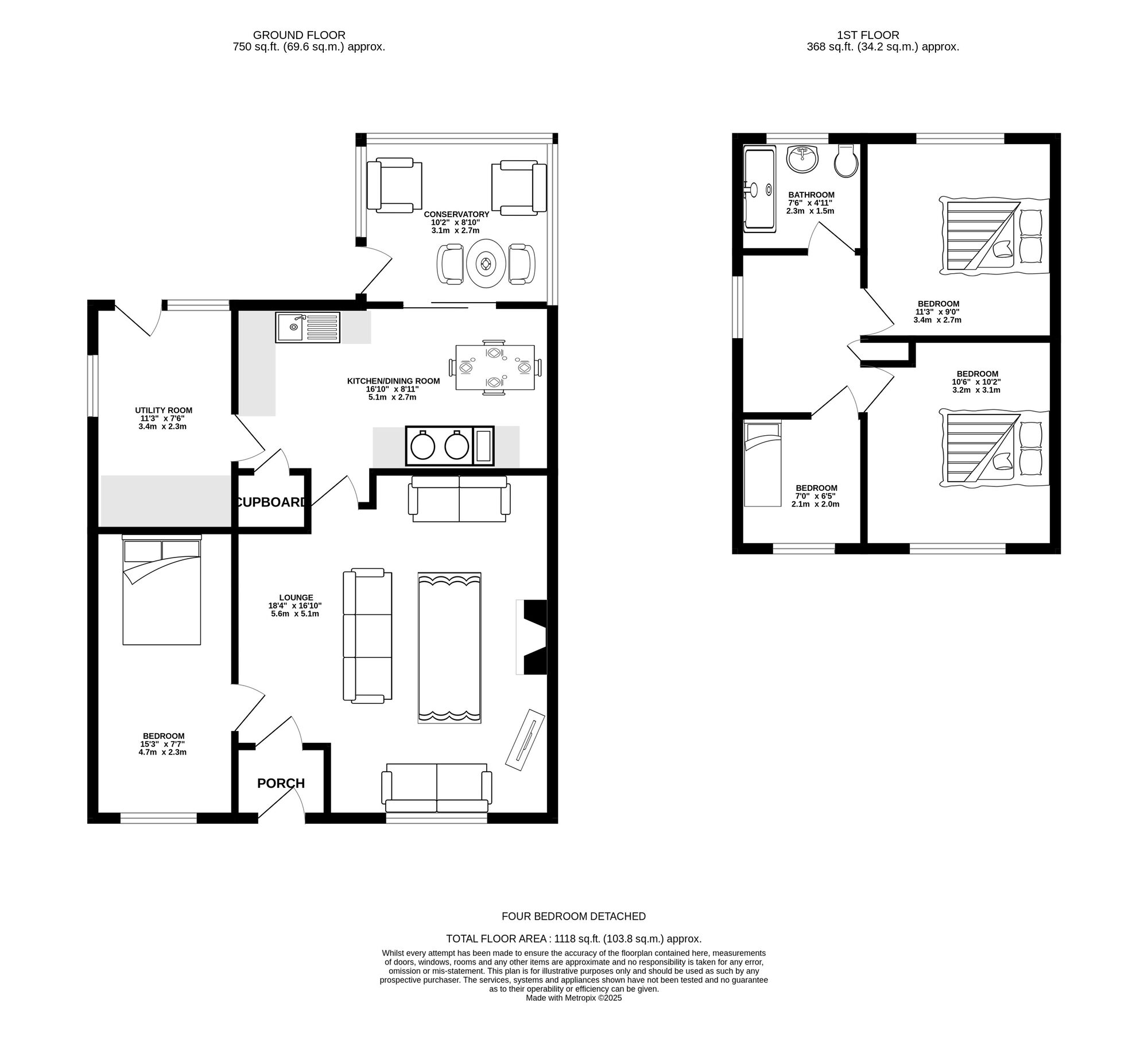 Floorplan of 4 bedroom Detached House for sale, Stainmore Avenue, Ashton-under-Lyne, Greater Manchester, OL6