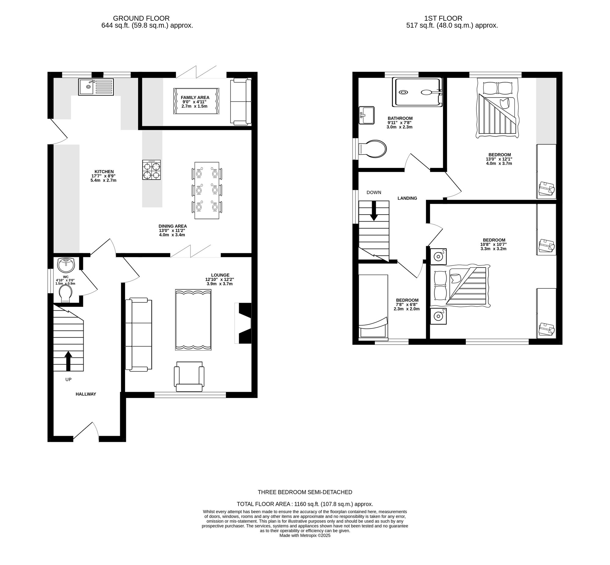 Floorplan of 3 bedroom Semi Detached House for sale, Lees Road, Ashton-under-Lyne, Greater Manchester, OL6