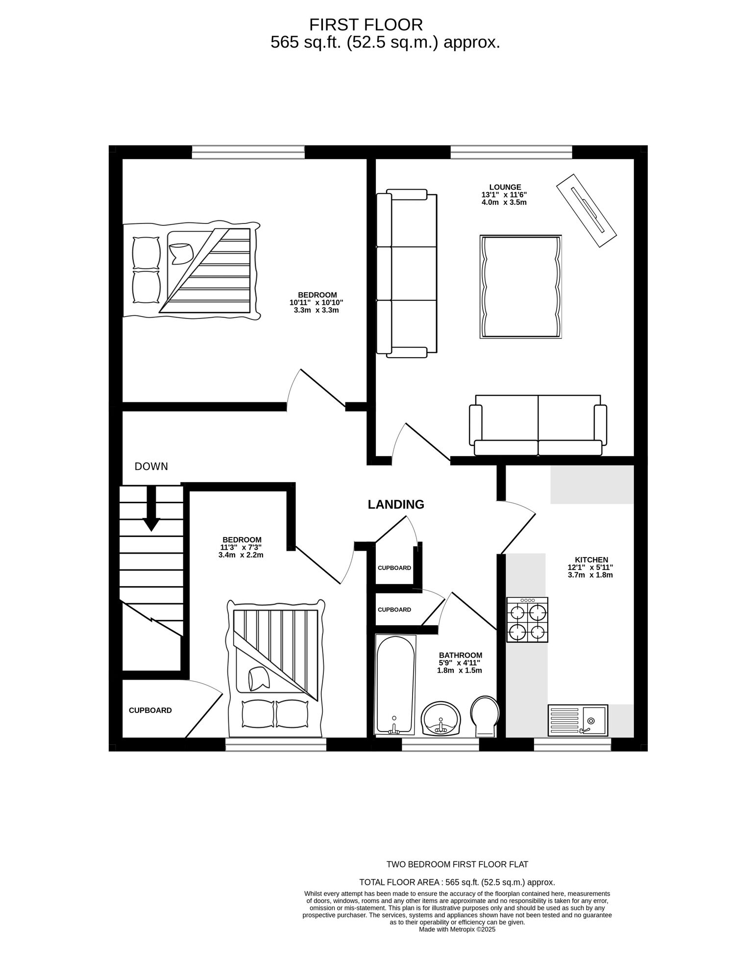 Floorplan of 2 bedroom  Flat for sale, Lockingate Street, Ashton-under-Lyne, Greater Manchester, OL6