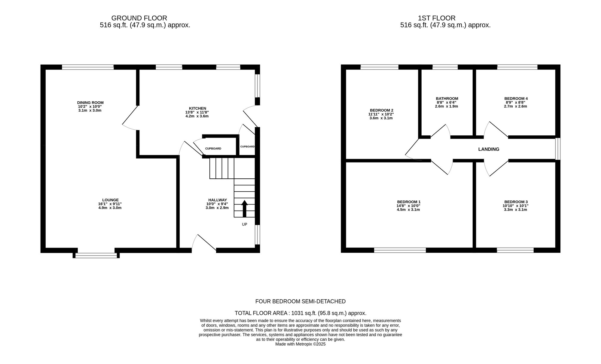 Floorplan of 4 bedroom Semi Detached House for sale, Lichens Crescent, Oldham, Greater Manchester, OL8