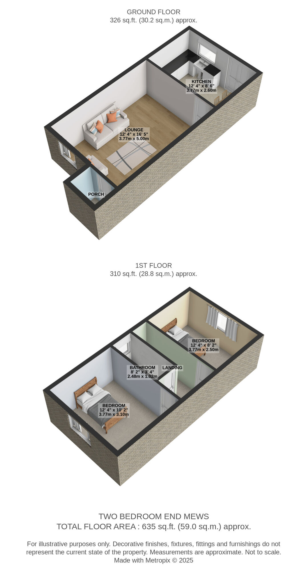 Floorplan of 2 bedroom End Terrace House for sale, Lyndhurst View, Dukinfield, Greater Manchester, SK16