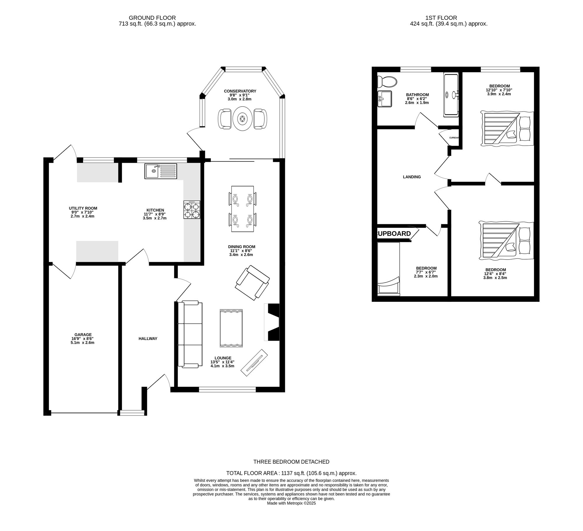 Floorplan of 3 bedroom Detached House for sale, Marsden Close, Ashton-under-Lyne, Greater Manchester, OL7