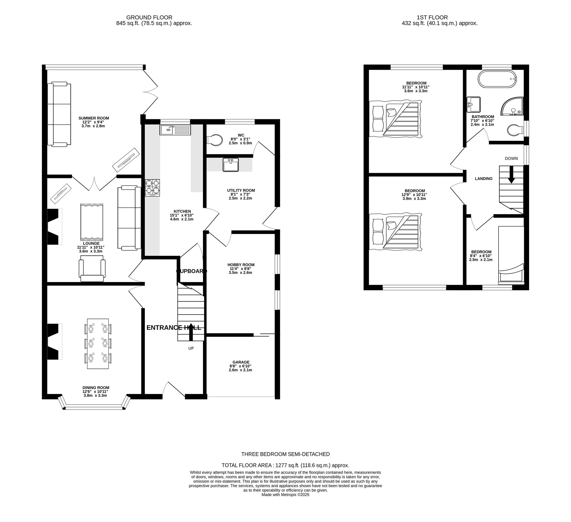 Floorplan of 3 bedroom Semi Detached House for sale, Ney Street, Ashton-under-Lyne, Greater Manchester, OL7