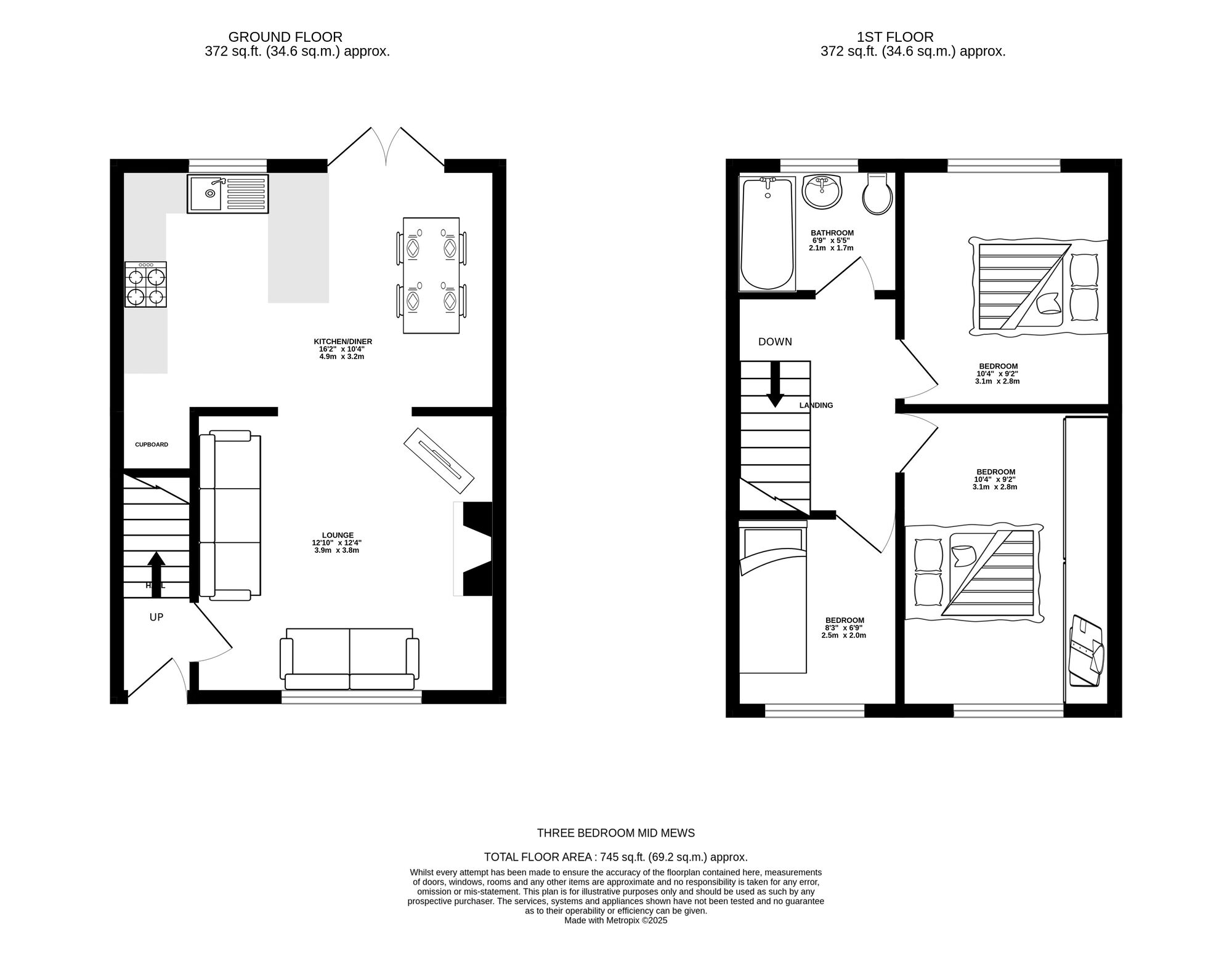 Floorplan of 3 bedroom Mid Terrace House for sale, Anglesey Road, Ashton-under-Lyne, Greater Manchester, OL7