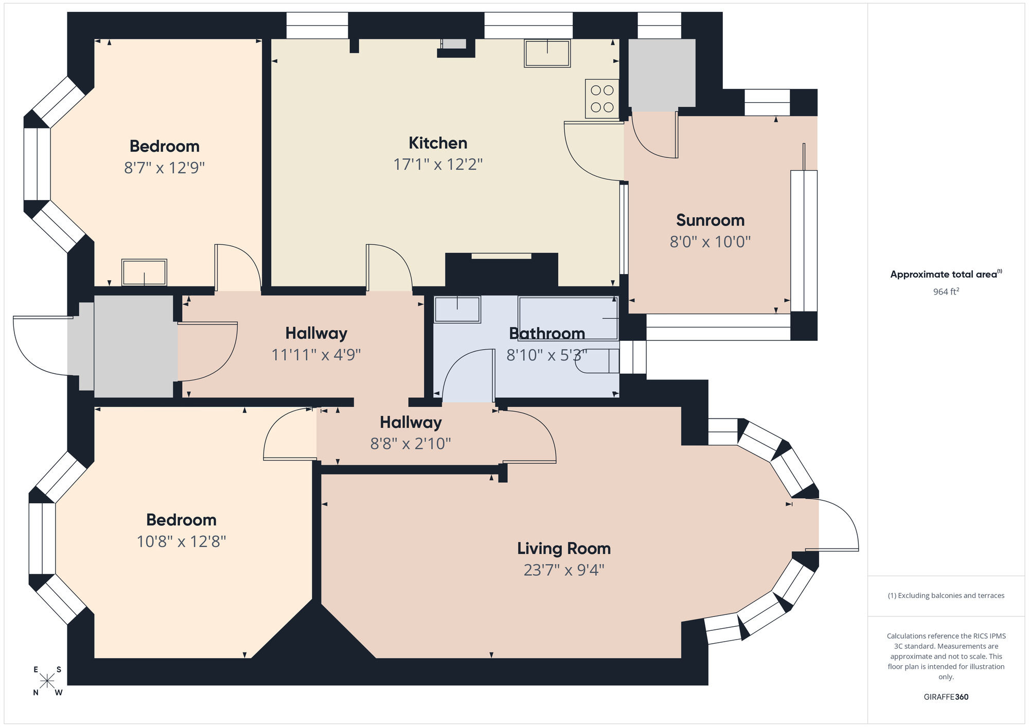 Floorplan of 2 bedroom Detached Bungalow for sale, Wood Lane, Ashton-under-Lyne, Greater Manchester, OL6