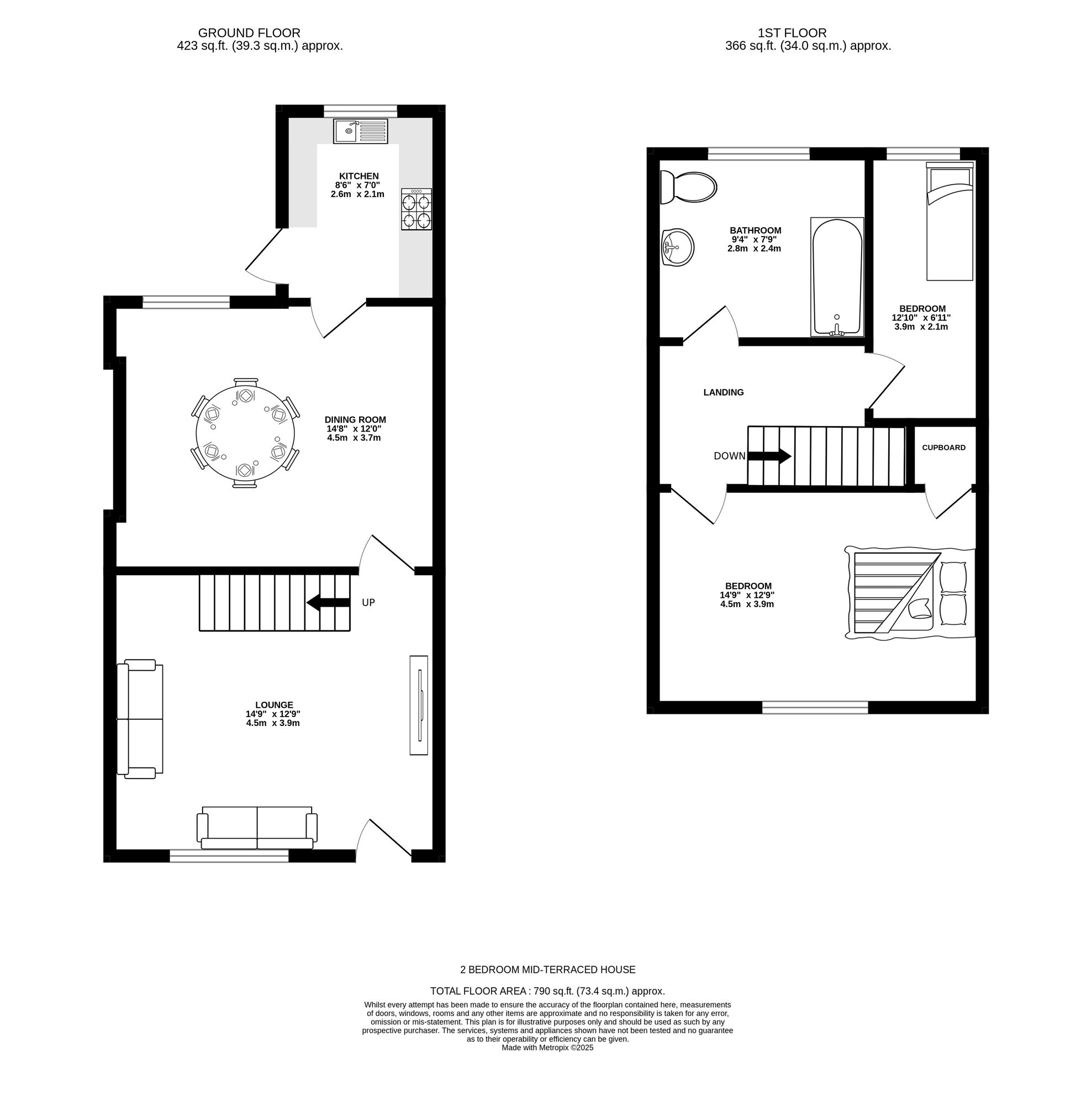 Floorplan of 2 bedroom Mid Terrace House for sale, Anglesey Road, Ashton-under-Lyne, Greater Manchester, OL7