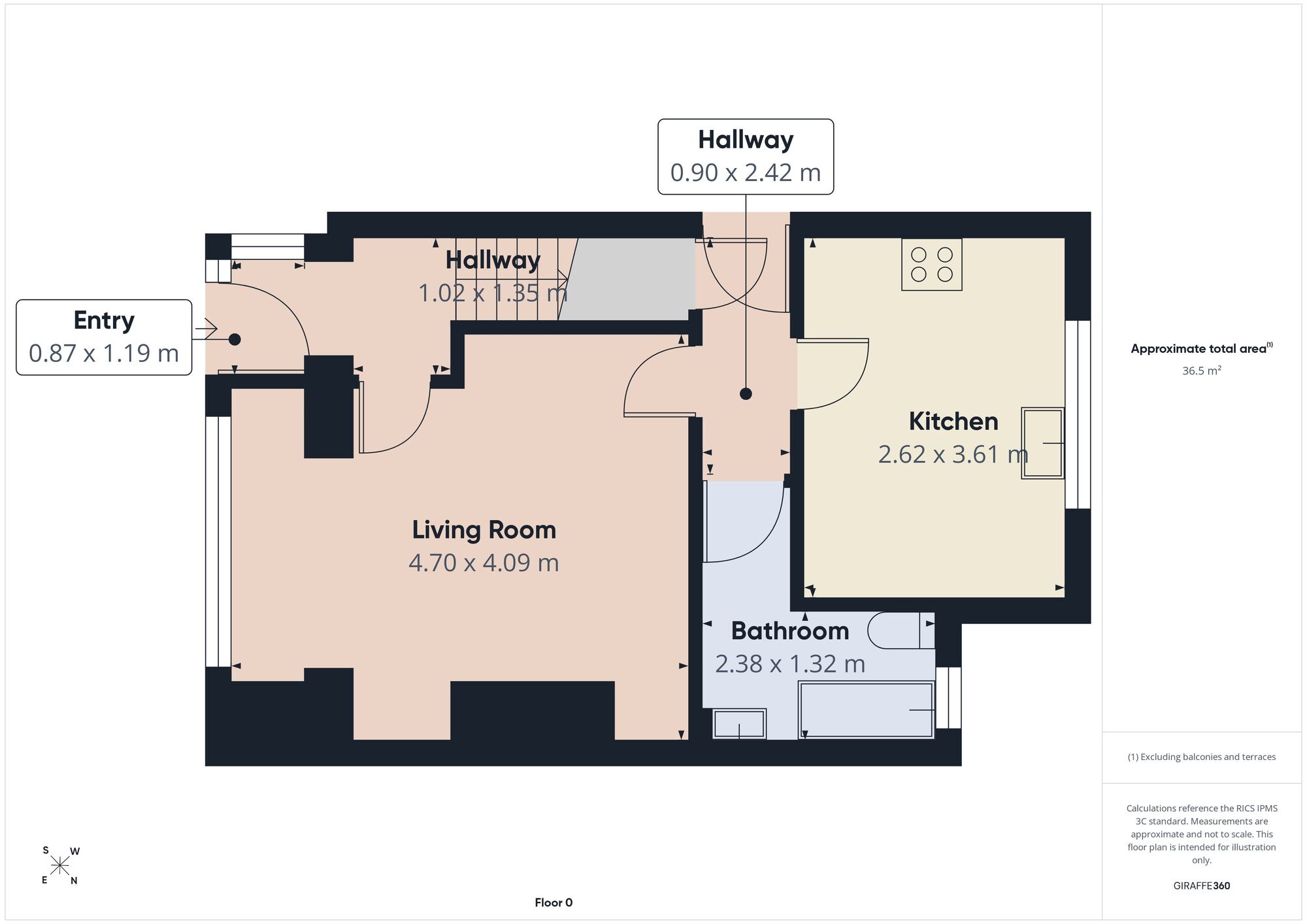 Floorplan of 3 bedroom Semi Detached House for sale, Wellbank Avenue, Ashton-under-Lyne, Greater Manchester, OL6