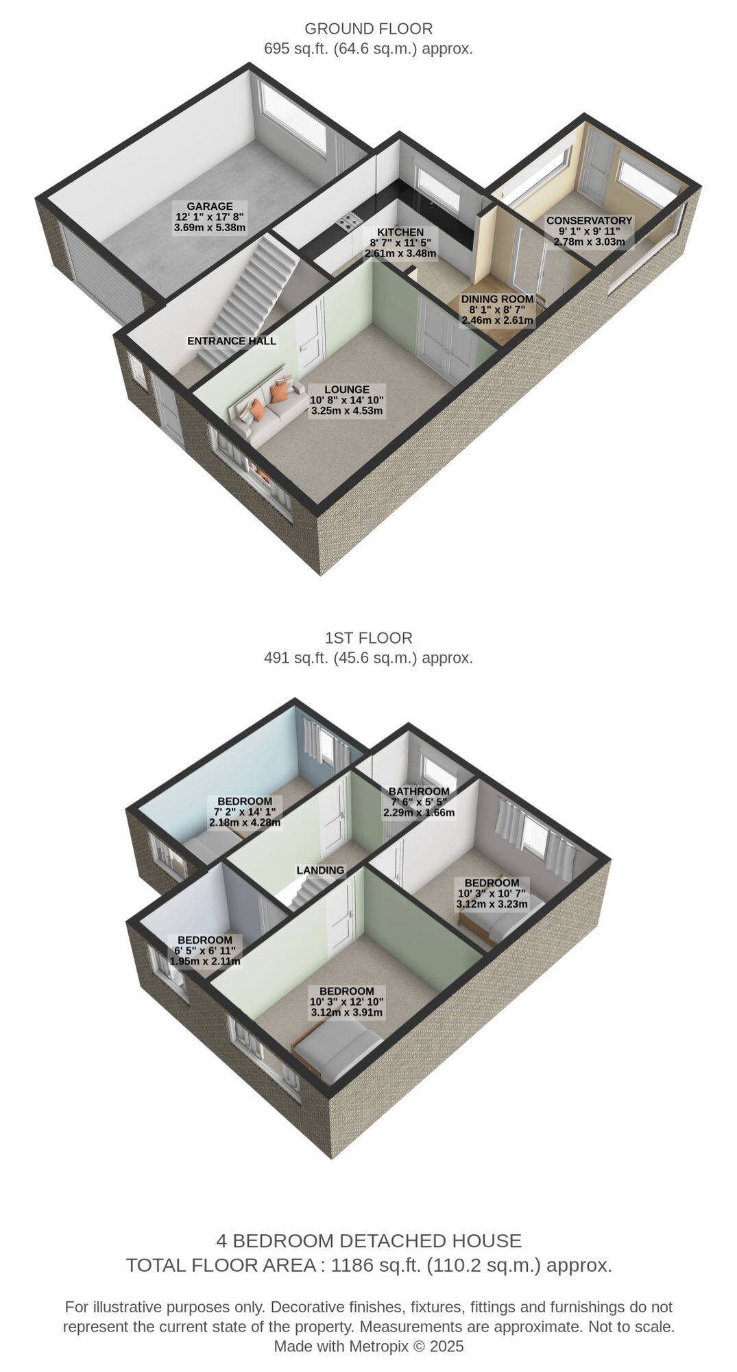 Floorplan of 4 bedroom Detached House for sale, Carrbrook Crescent, Carrbrook, Greater Manchester, SK15