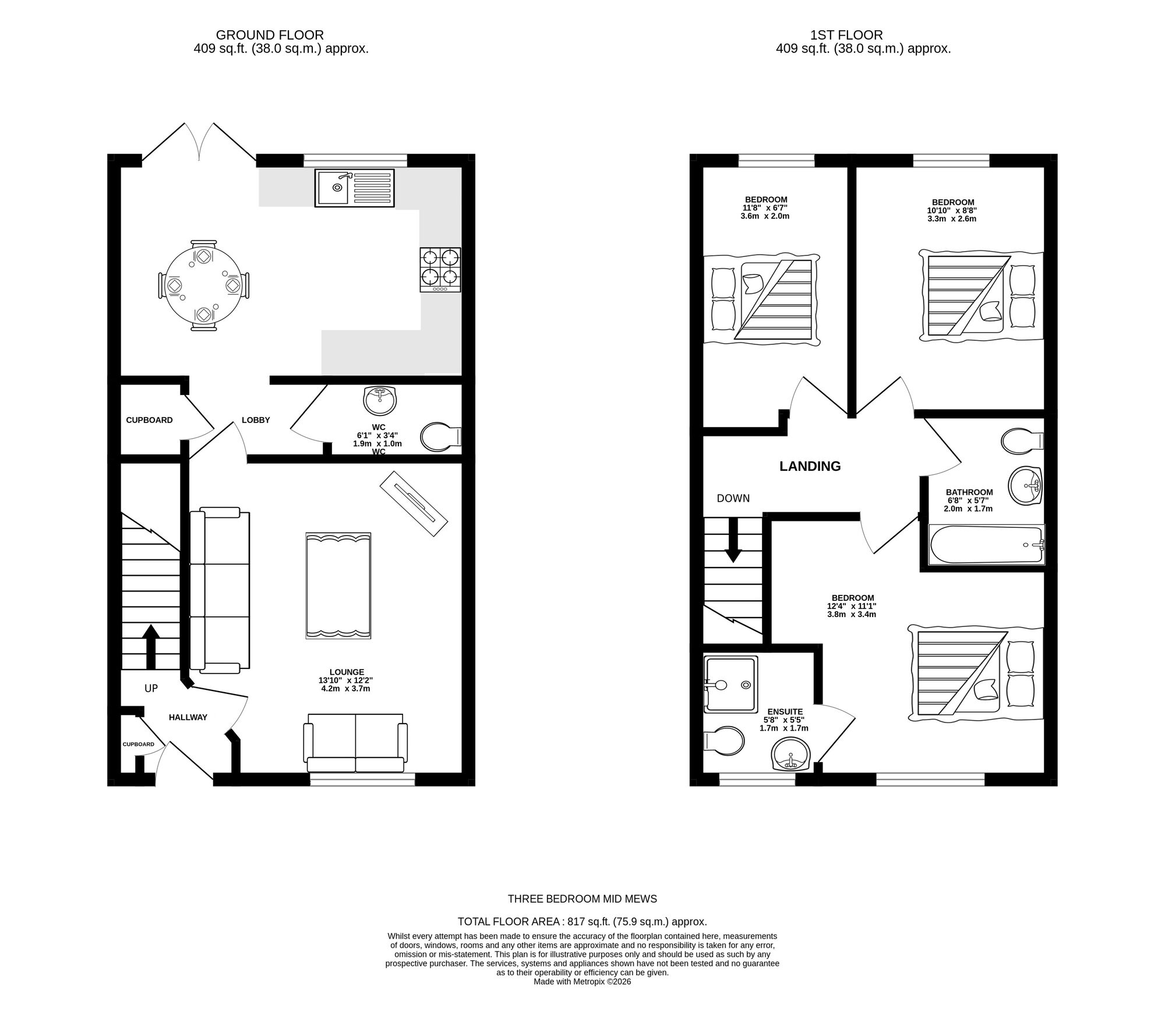 Floorplan of 3 bedroom Mid Terrace House for sale, Knott Hill Road, Ashton-under-Lyne, Greater Manchester, OL6