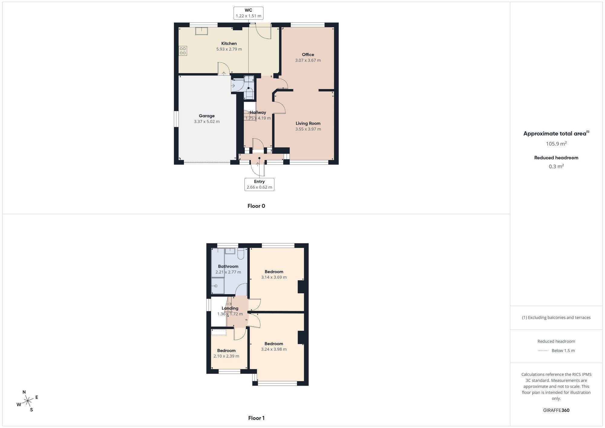 Floorplan of 3 bedroom Semi Detached House for sale, Vicarage Road, Ashton-under-Lyne, Greater Manchester, OL7