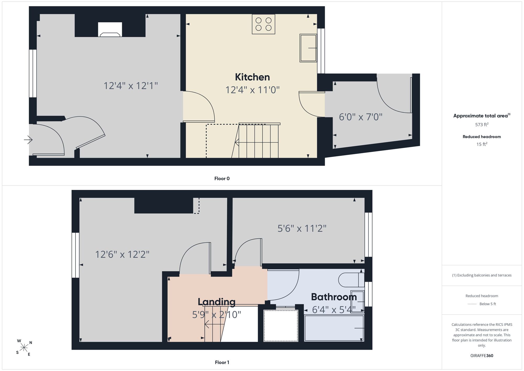 Floorplan of 2 bedroom Mid Terrace House for sale, Curzon Road, Ashton-under-Lyne, Greater Manchester, OL6
