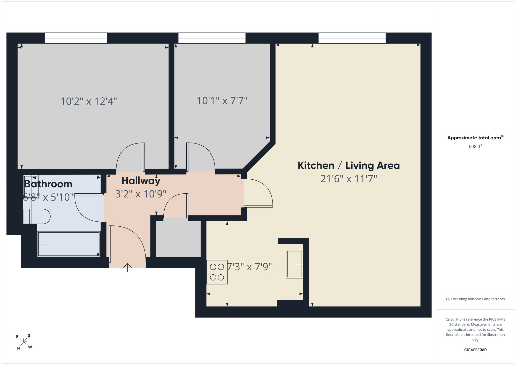 Floorplan of 2 bedroom Flat for sale, Mossley Road, Ashton-under-Lyne, Greater Manchester, OL6