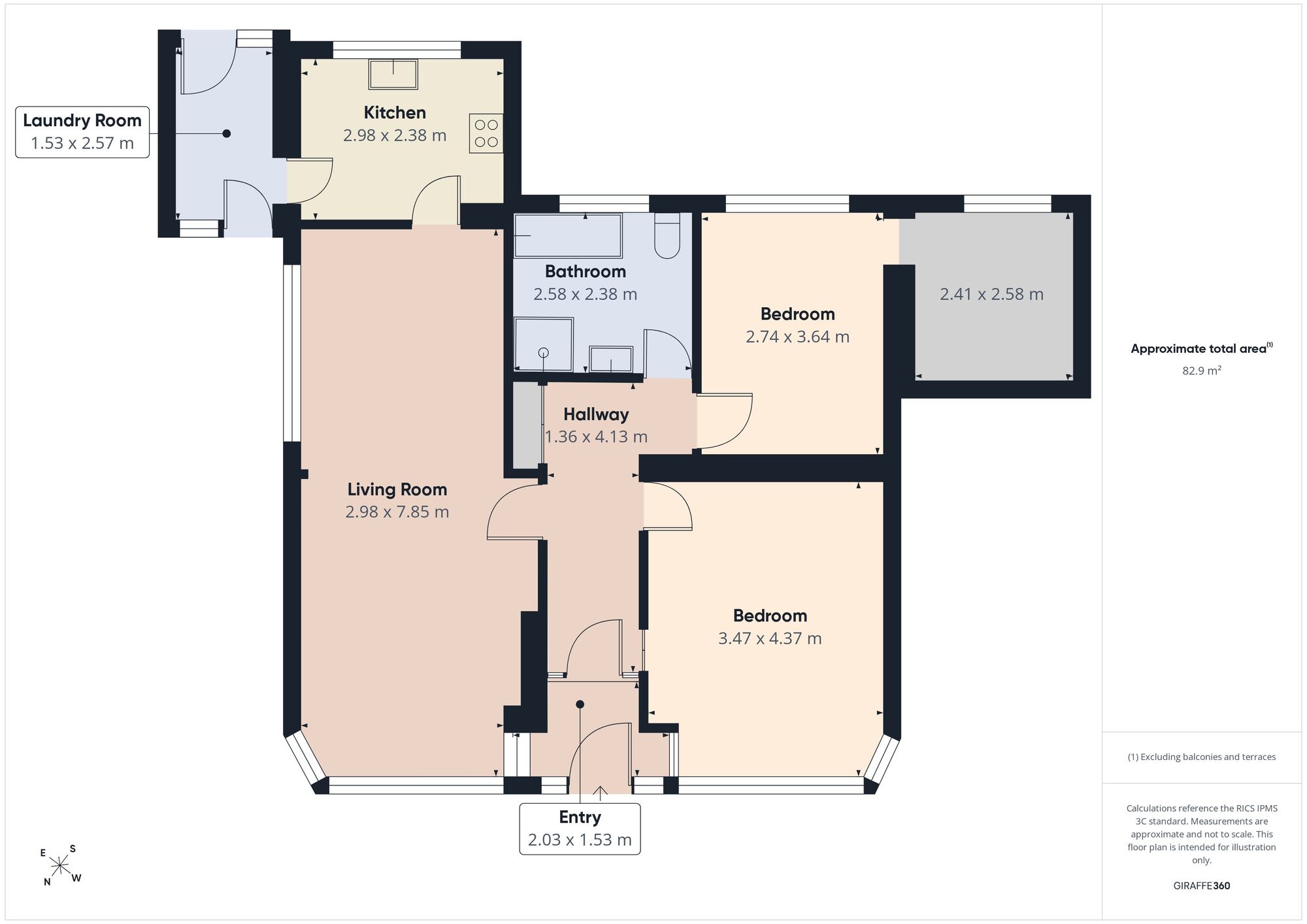 Floorplan of 2 bedroom Detached Bungalow for sale, Hillary Avenue, Ashton-under-Lyne, Greater Manchester, OL7