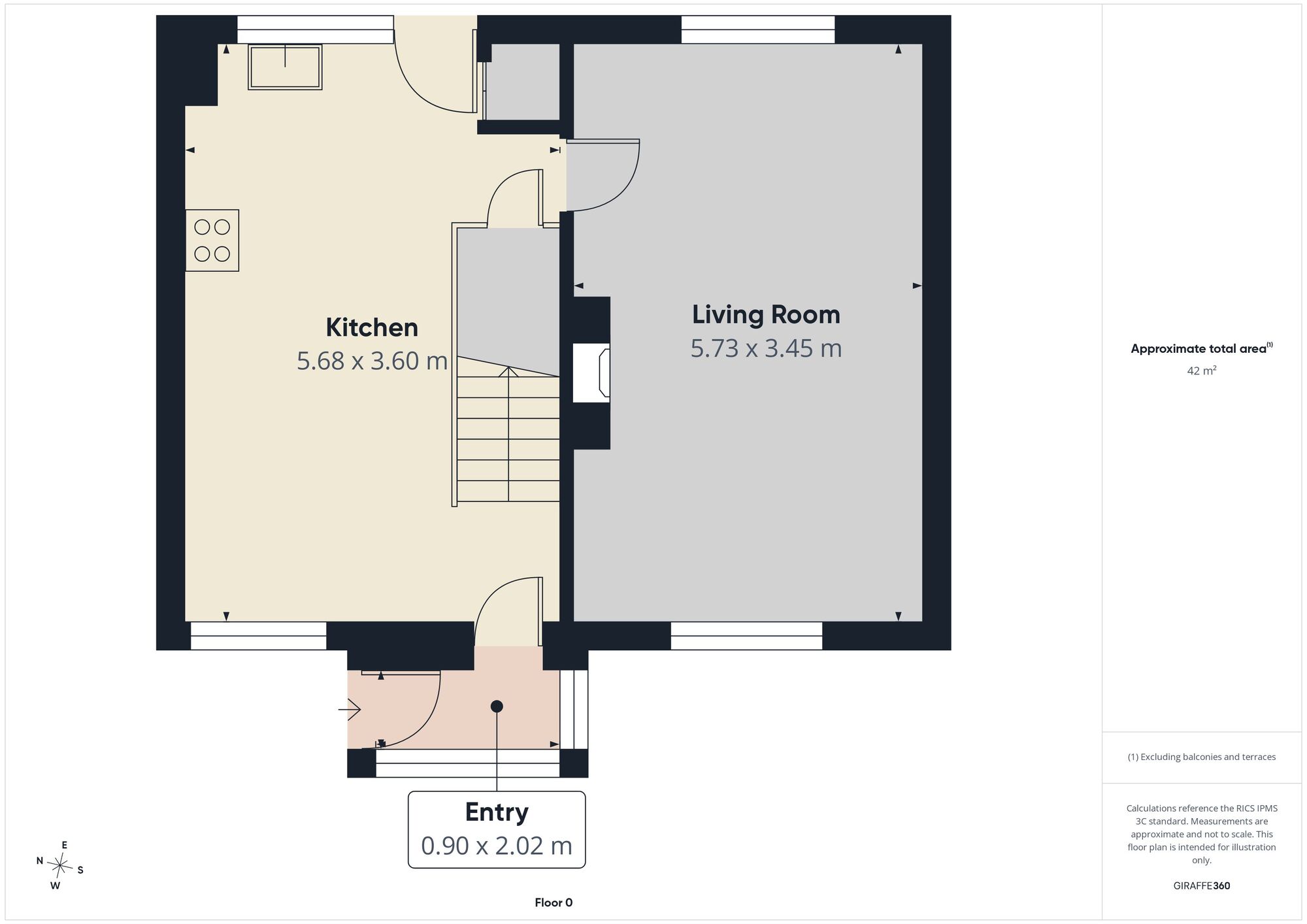 Floorplan of 3 bedroom End Terrace House for sale, Hillside Crescent, Ashton-under-Lyne, Greater Manchester, OL6