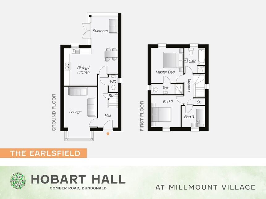3 bedroom Detached House for sale, Hobart Hall At Millmount Village