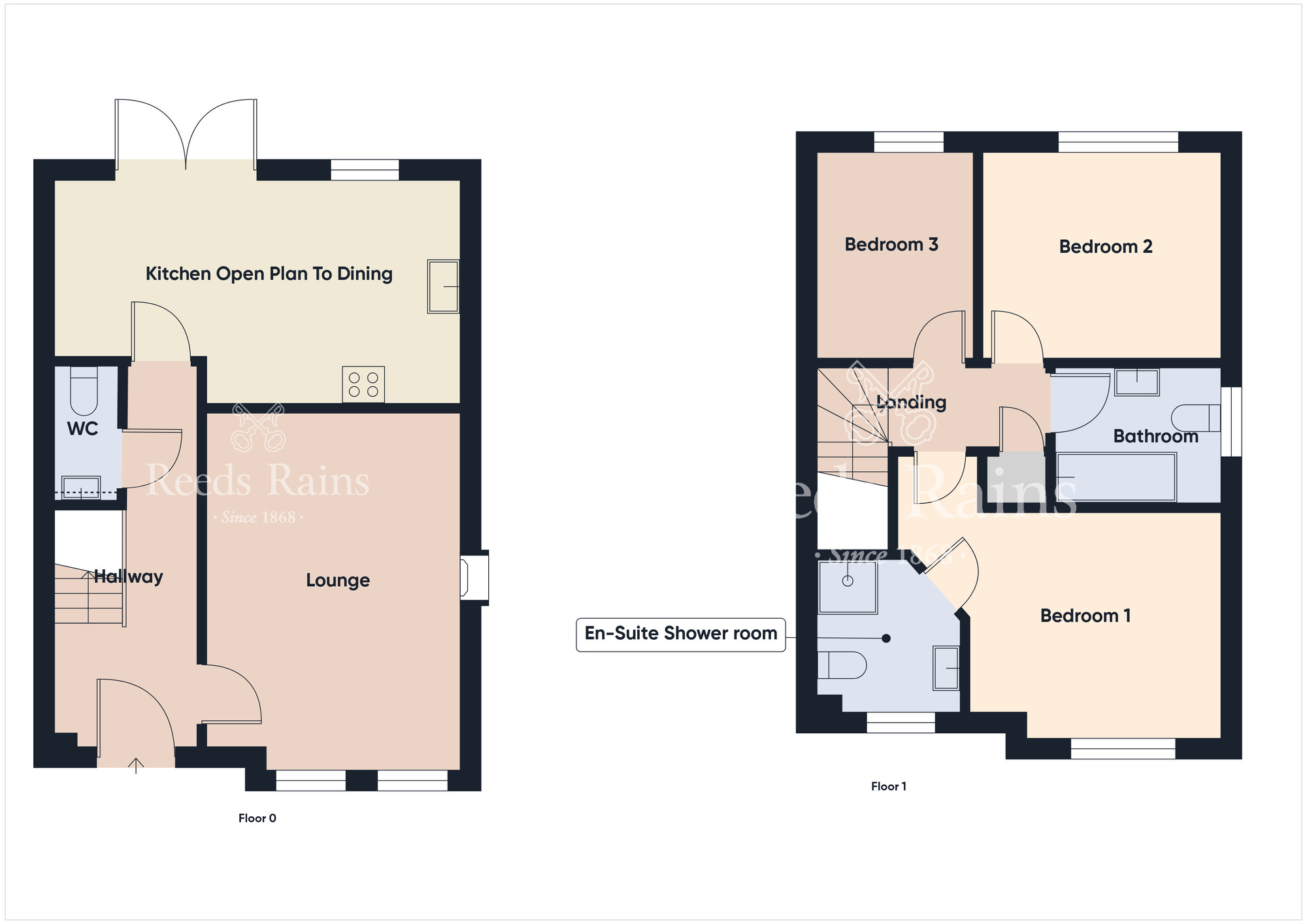 Floorplan of 3 bedroom Semi Detached House for sale, Coopers Mill Heights, Dundonald, County Down, BT16