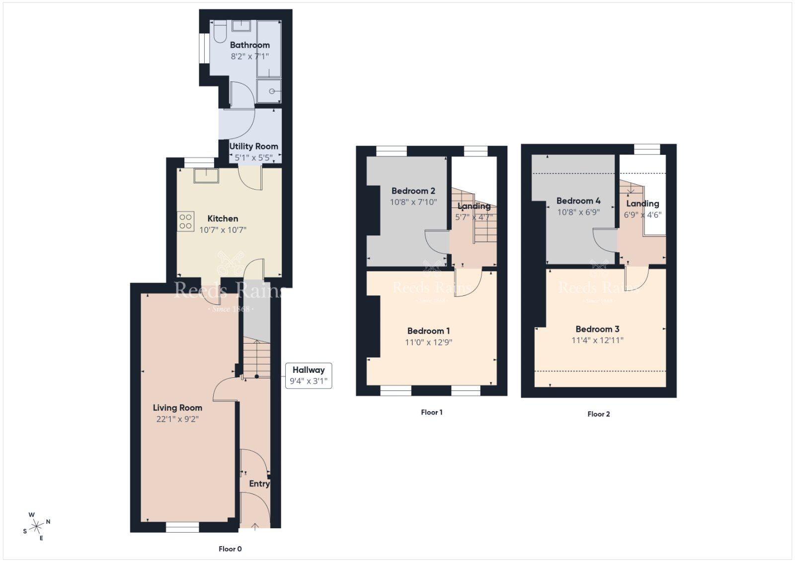 Floorplan of 4 bedroom Mid Terrace House for sale, McMaster Street, Belfast, County Antrim, BT5