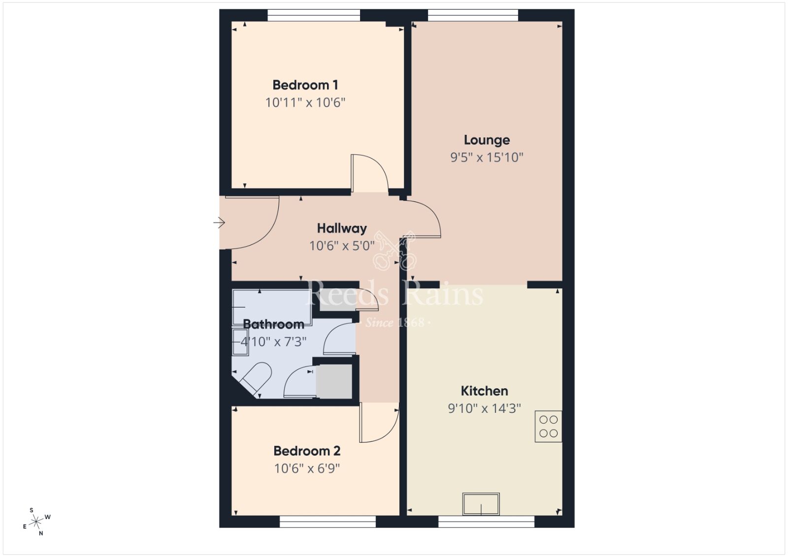 Floorplan of 2 bedroom Flat for sale, Fraser Pass, Belfast, County Antrim, BT4