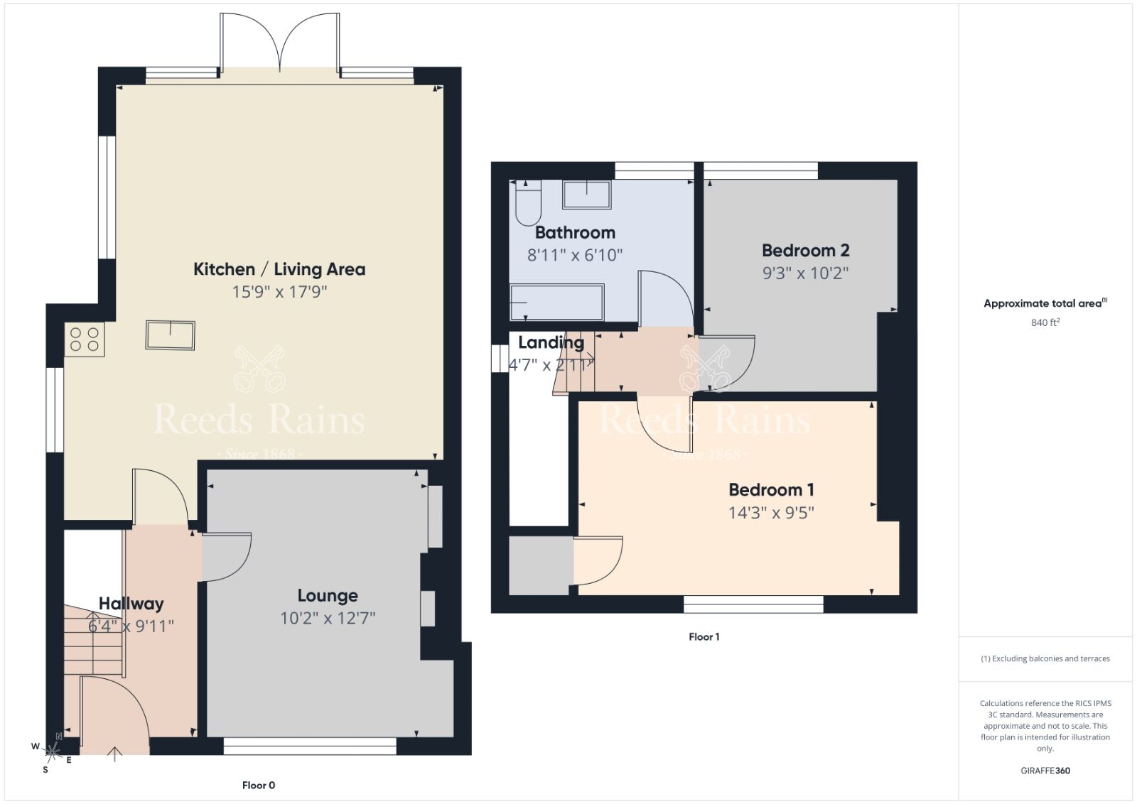Floorplan of 2 bedroom End Terrace House for sale, Somme Drive, Cregagh, Belfast, BT6