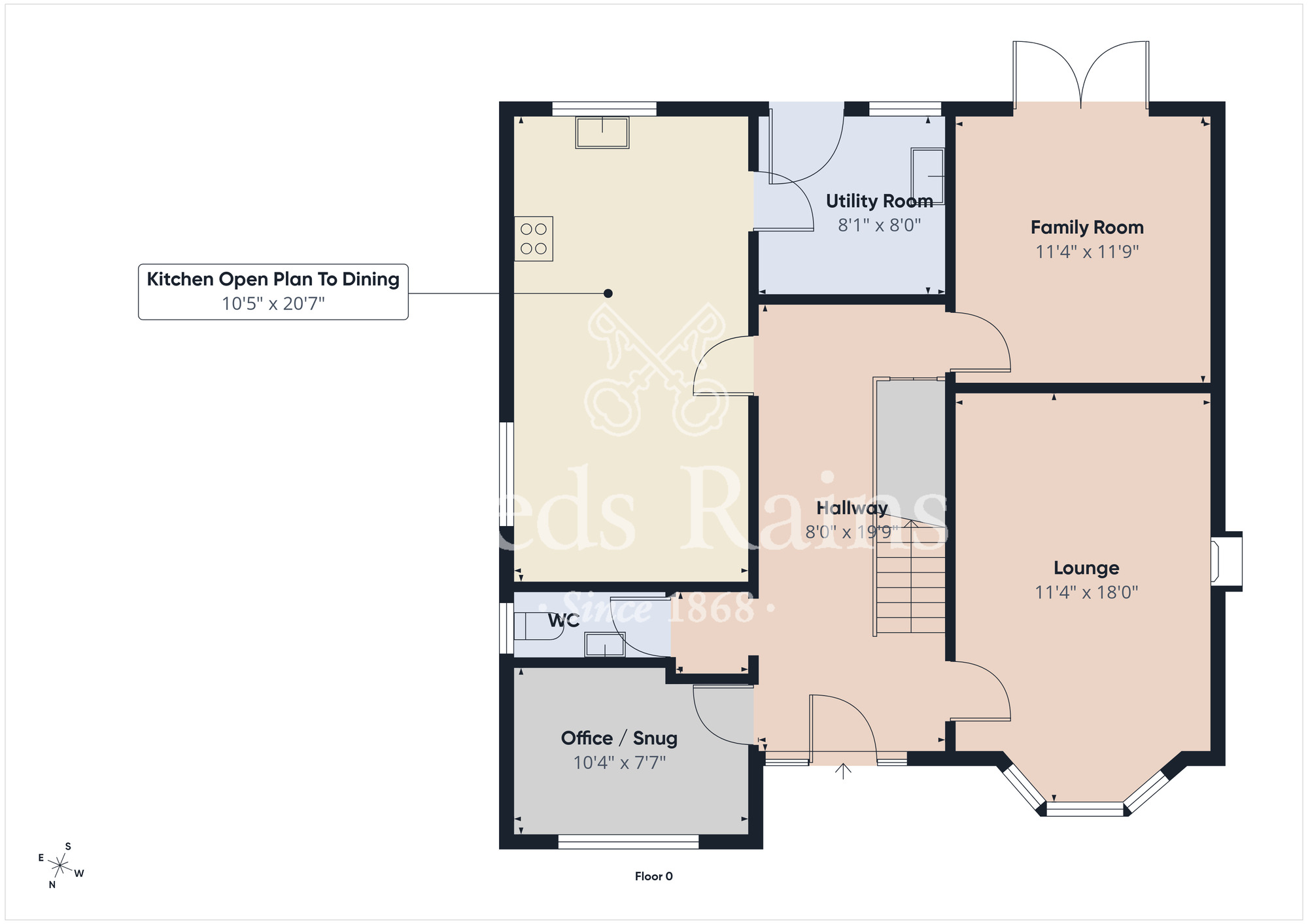 Floorplan of 4 bedroom Detached House for sale, Marlborough Heights, Belfast, County Antrim, BT6