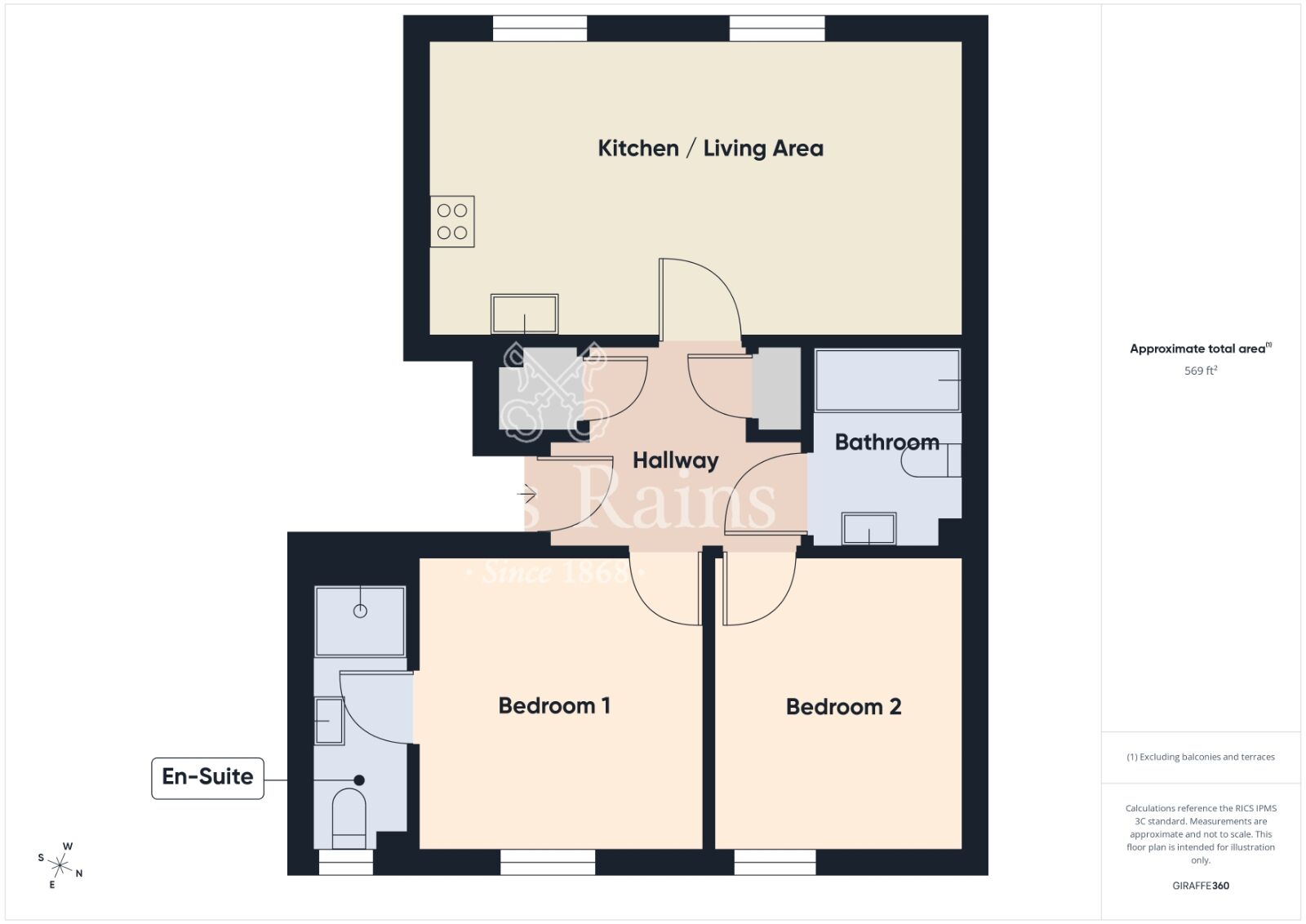 Floorplan of 2 bedroom House for sale, Little Enler Green, Comber, County Down, BT23