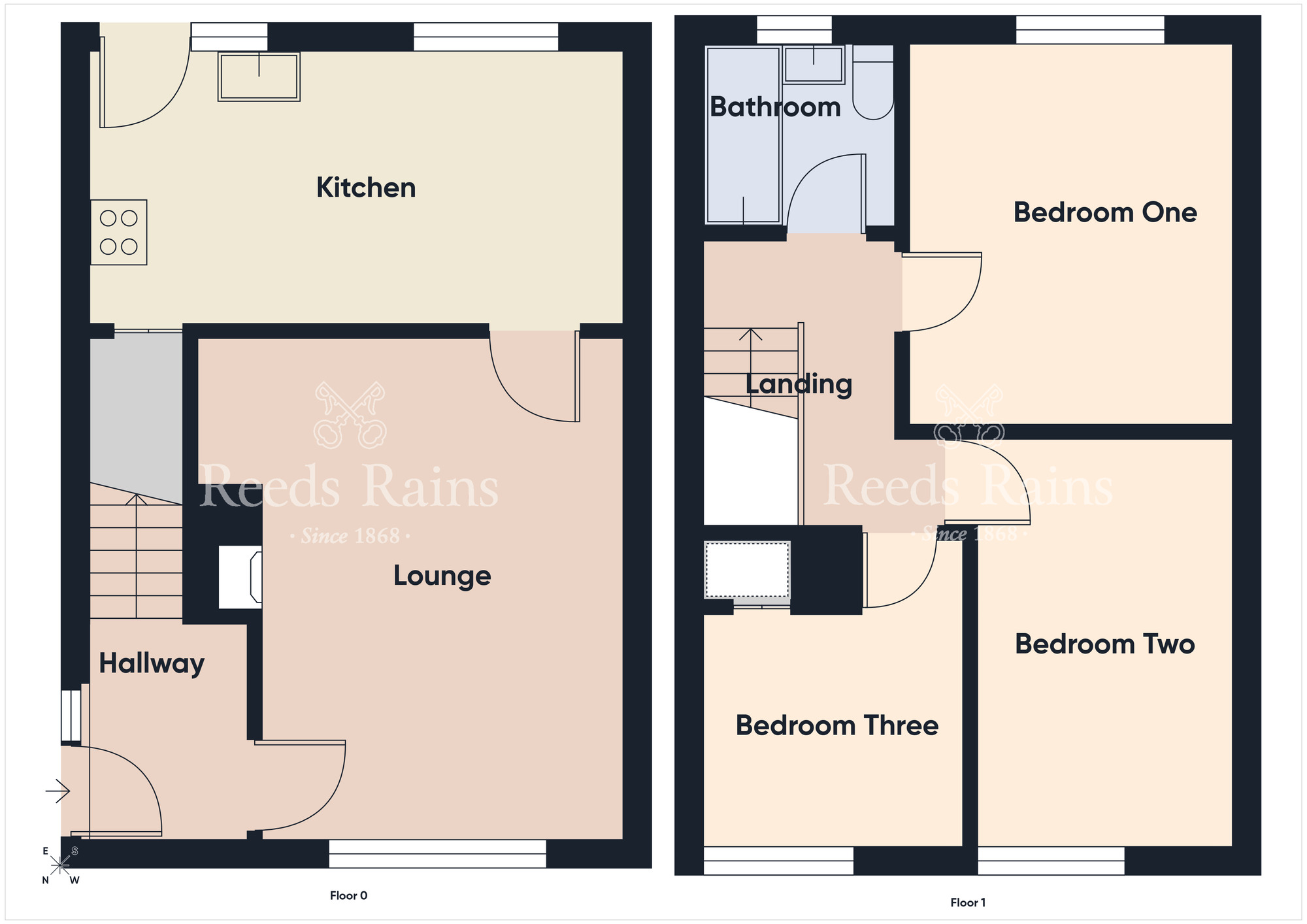 Floorplan of 3 bedroom End Terrace House for sale, Bute Park, Dundonald, County Down, BT16