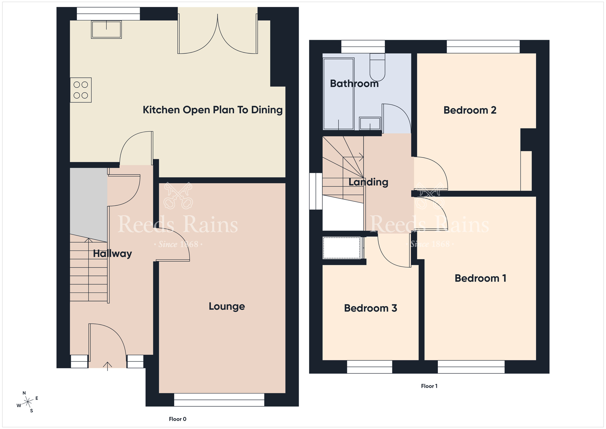 Floorplan of 3 bedroom Semi Detached House for sale, Orangefield Drive, Belfast, County Antrim, BT5
