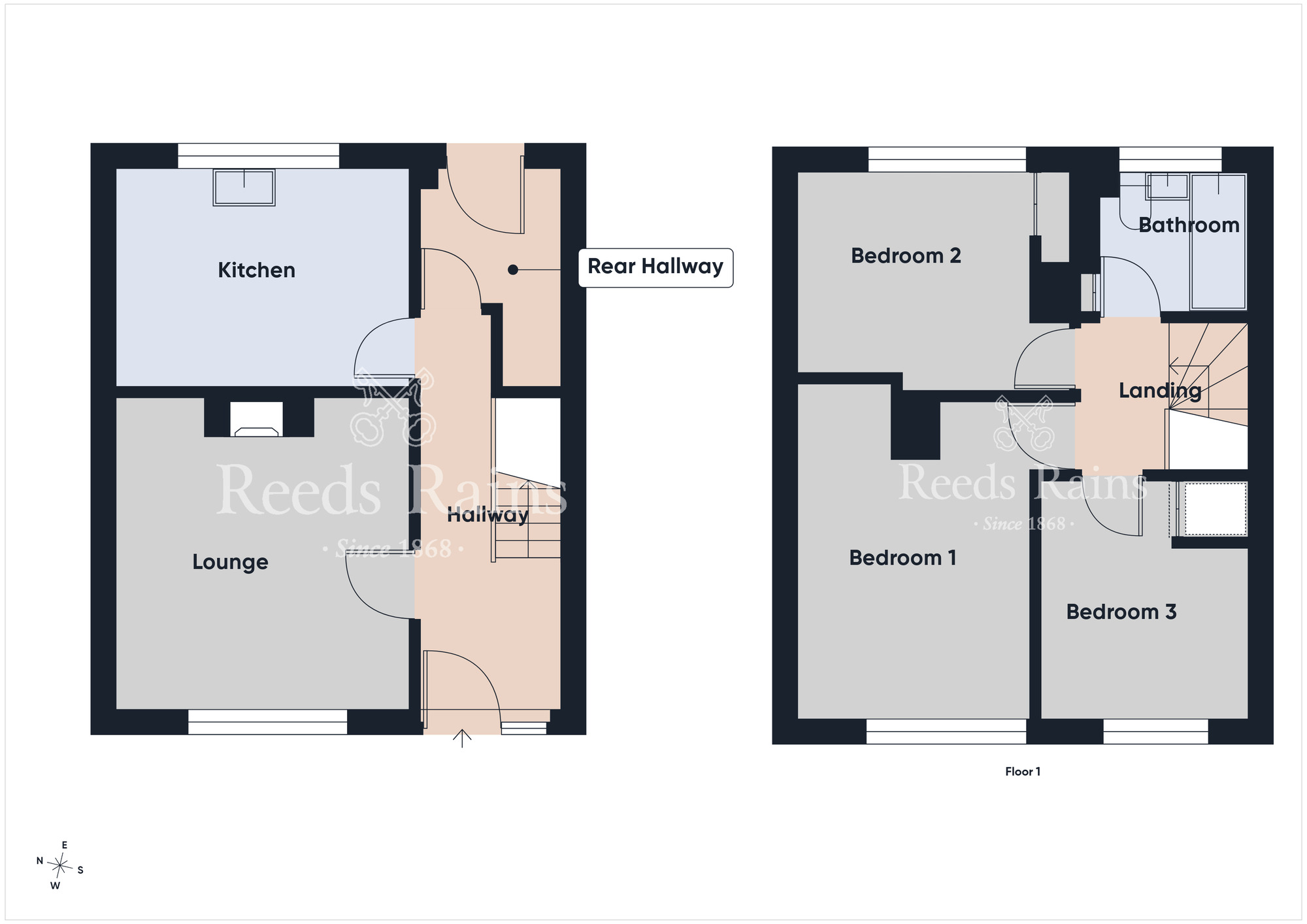 Floorplan of 3 bedroom Mid Terrace House for sale, Cypress Place, Carrickfergus, County Antrim, BT38
