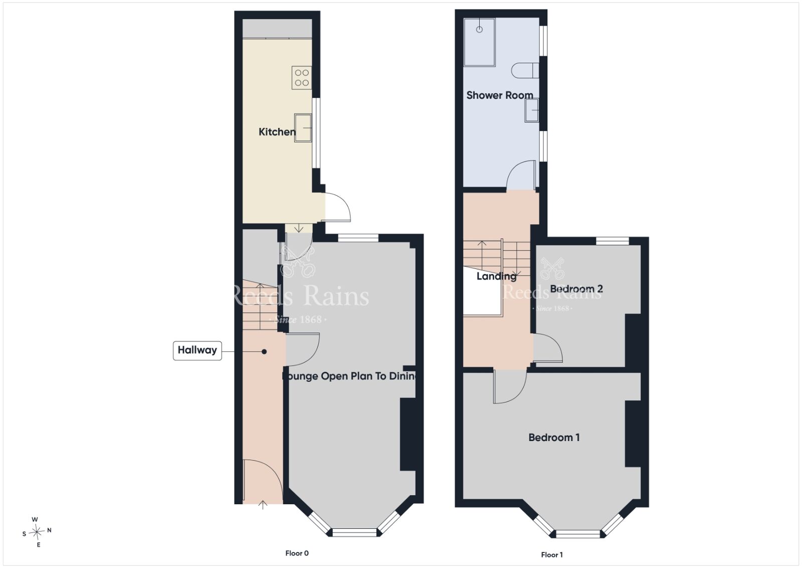 Floorplan of 2 bedroom Mid Terrace House for sale, Evelyn Avenue, Belfast, County Antrim, BT5