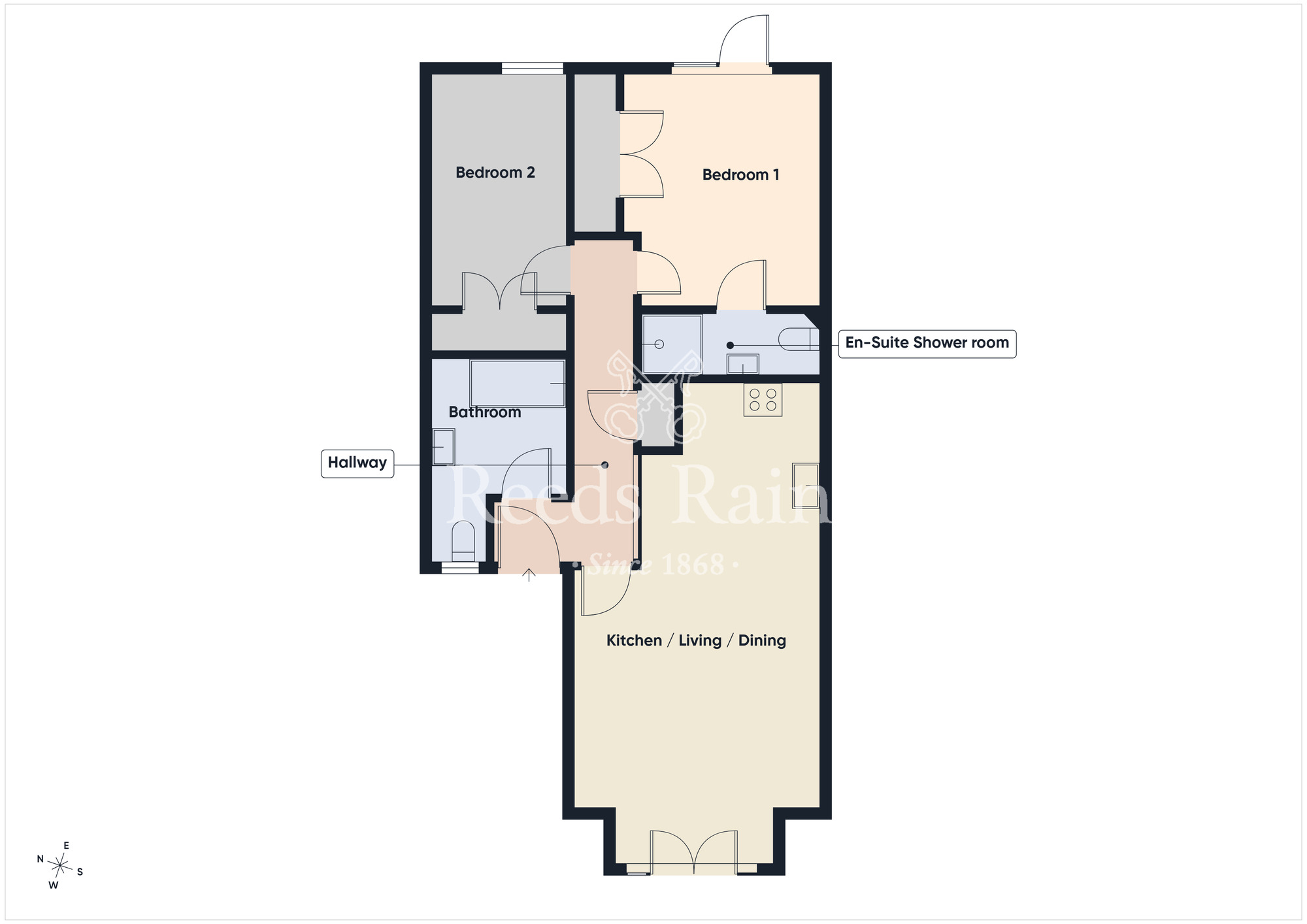 Floorplan of 2 bedroom Flat for sale, Dundela Park, Belfast, County Antrim, BT4