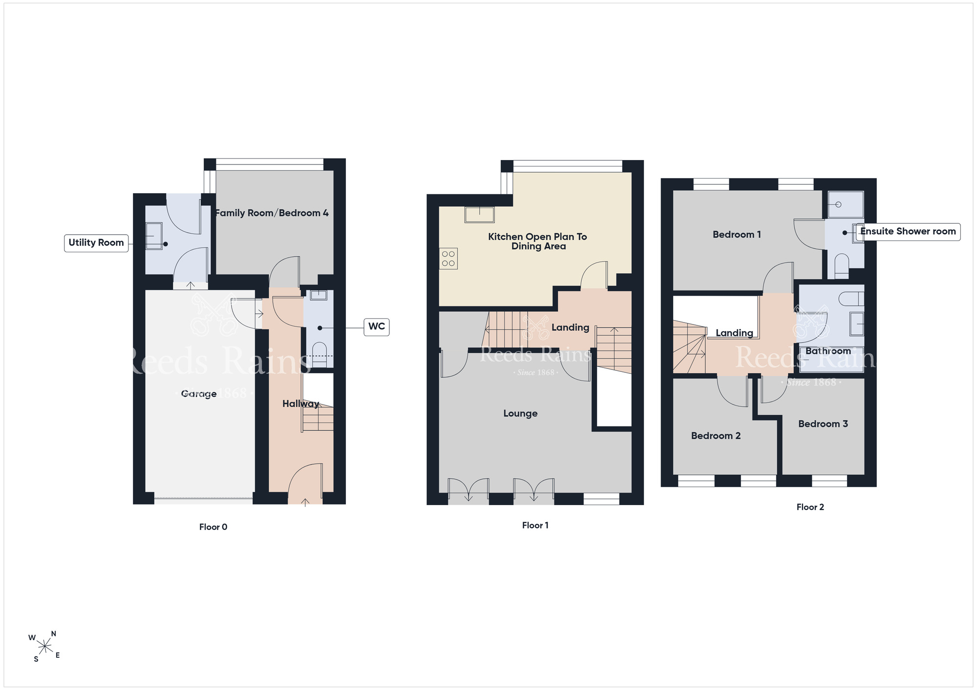 Floorplan of 3 bedroom Mid Terrace House for sale, Leathem Square, East Link Road, Belfast, BT16