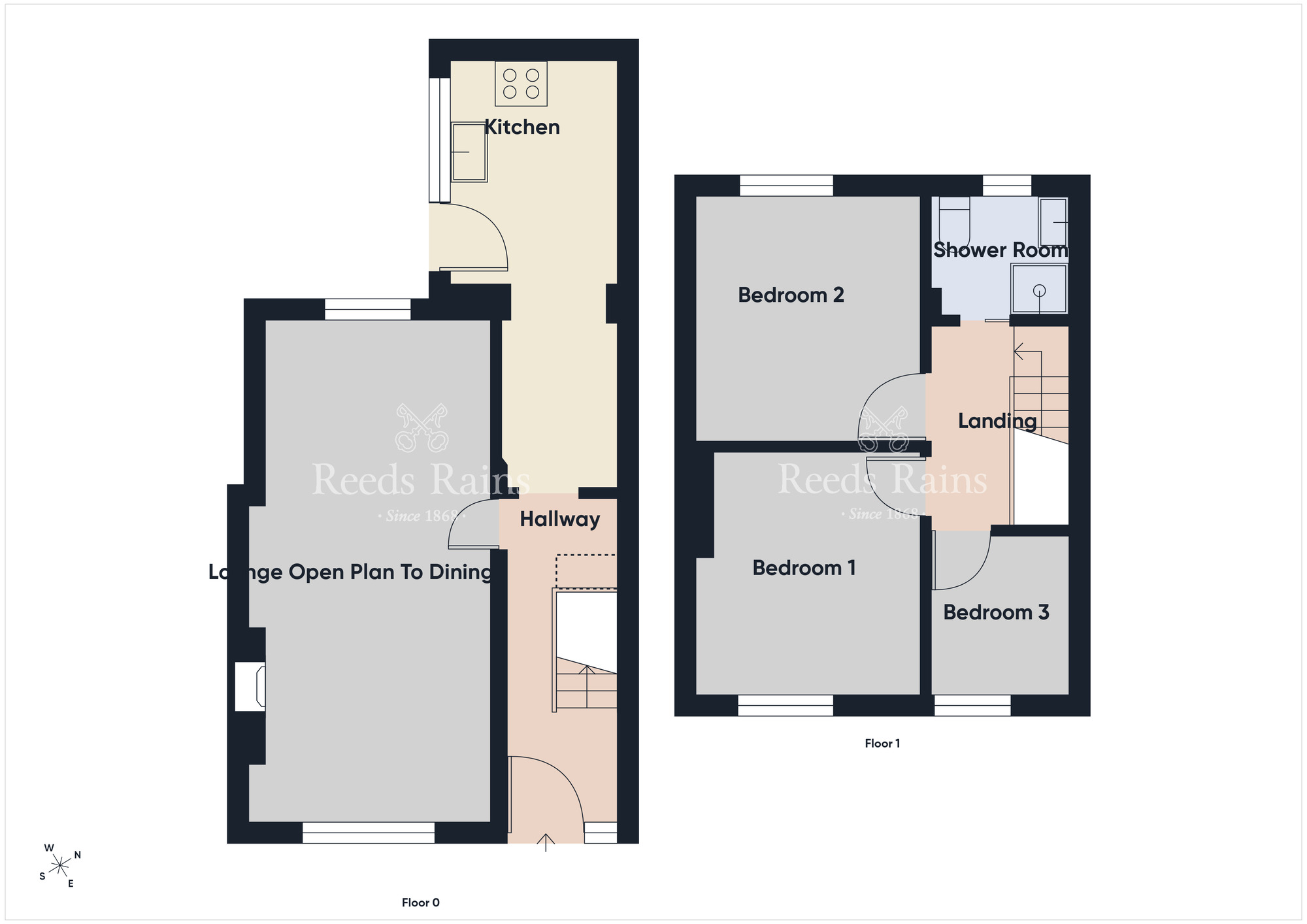 Floorplan of 3 bedroom End Terrace House for sale, Connsbrook Avenue, Belfast, County Antrim, BT4