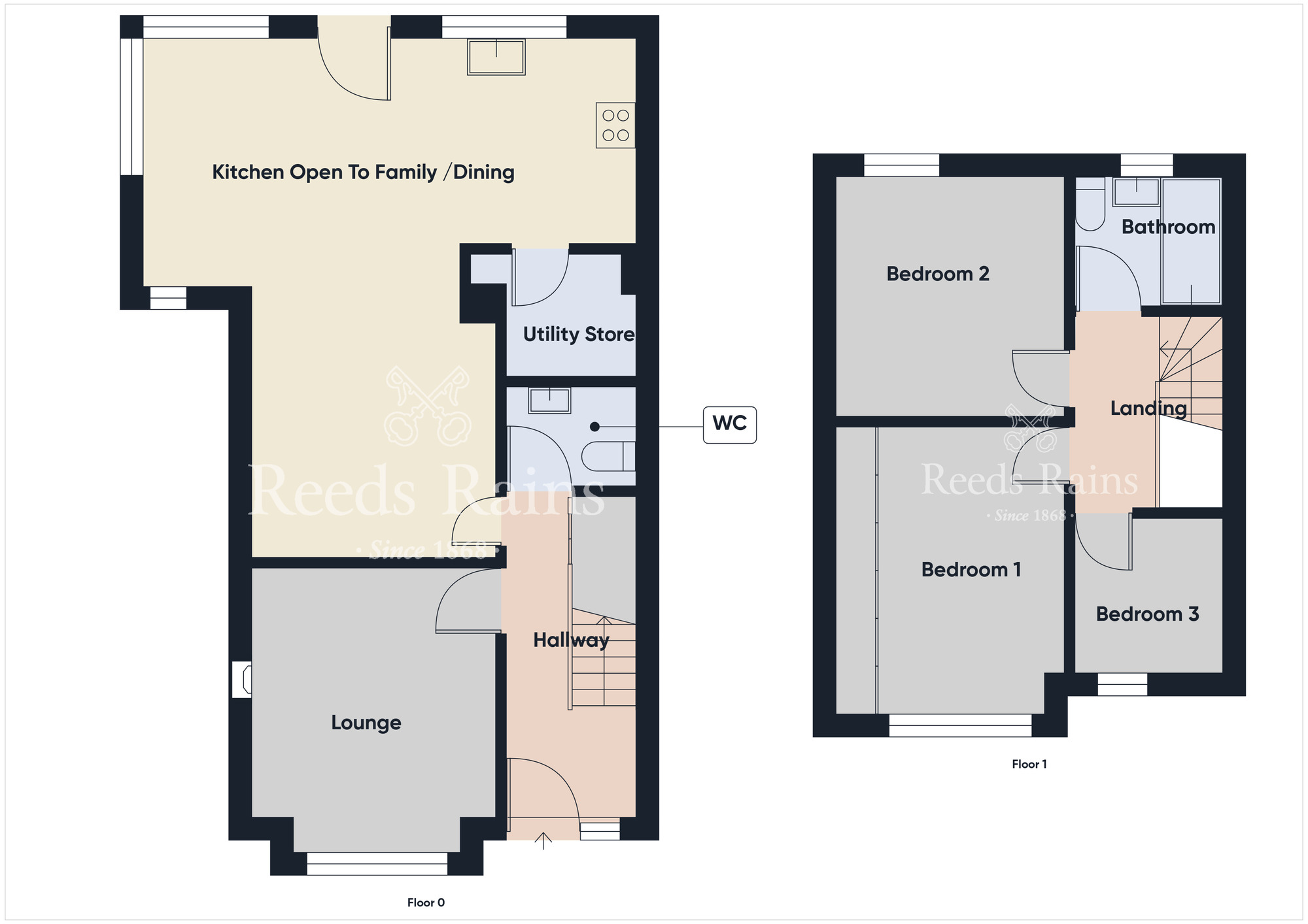 Floorplan of 3 bedroom Semi Detached House for sale, Holland Crescent, Belfast, BT5