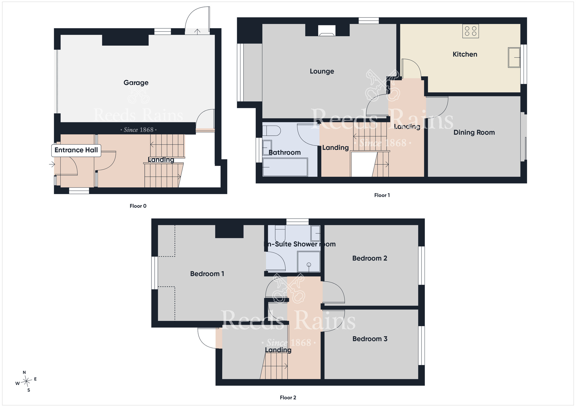 Floorplan of 3 bedroom End Terrace House for sale, Glendarragh Mews, Belfast, County Antrim, BT4