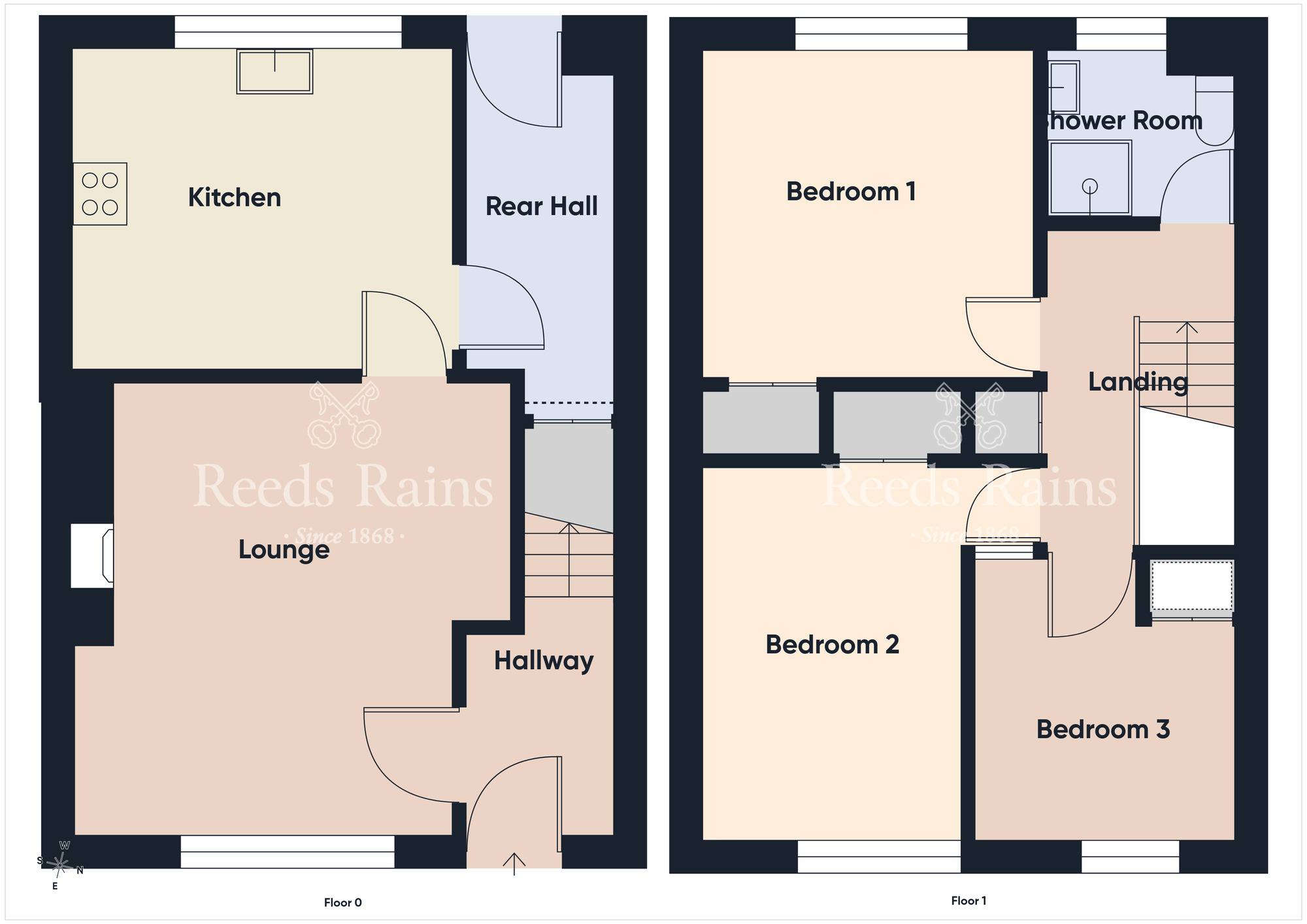 Floorplan of 3 bedroom Mid Terrace House for sale, Brodick Way, Dundonald, County Down, BT16