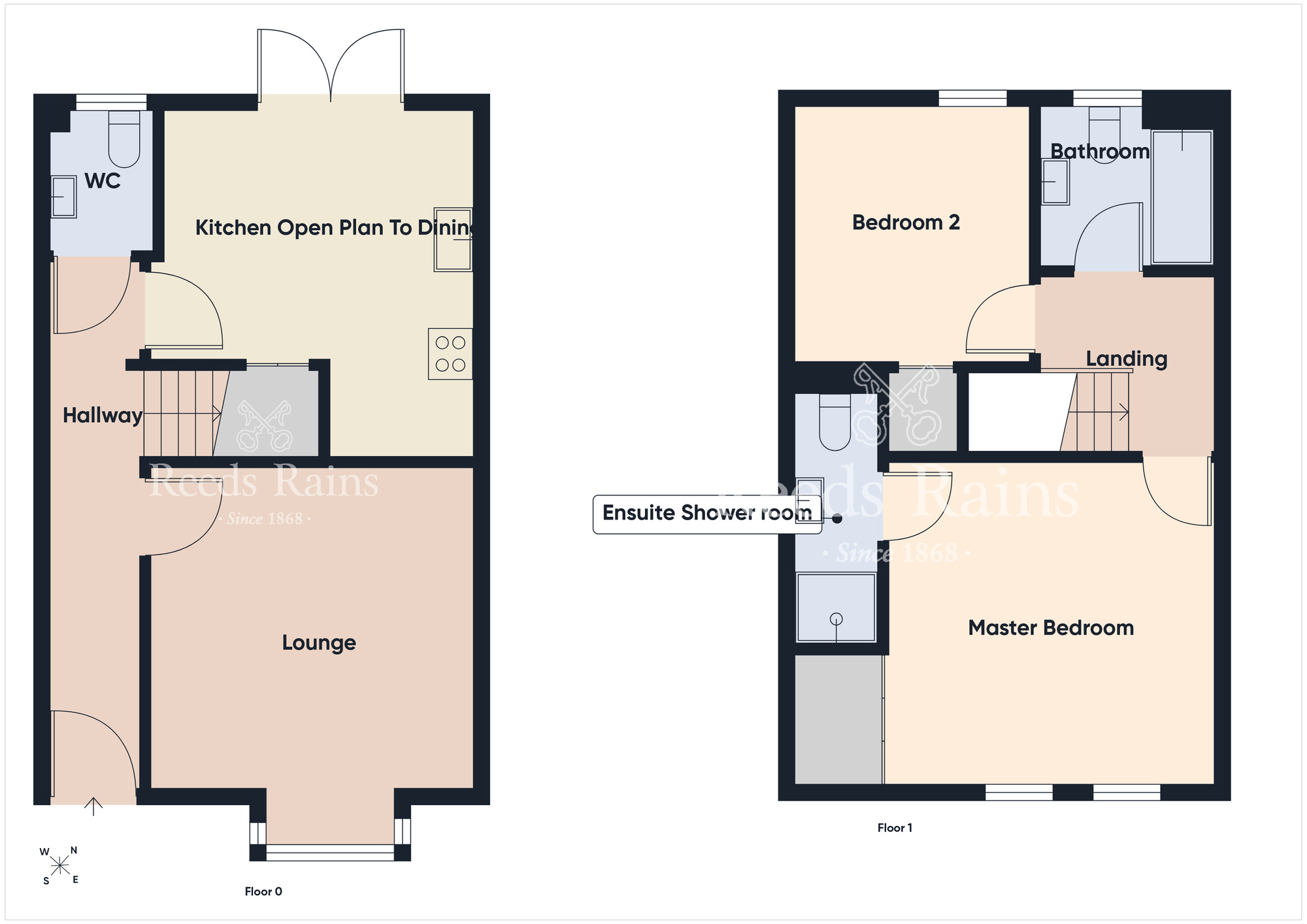 Floorplan of 2 bedroom Mid Terrace House for sale, Millmount Village Square, Dundonald, County Down, BT16