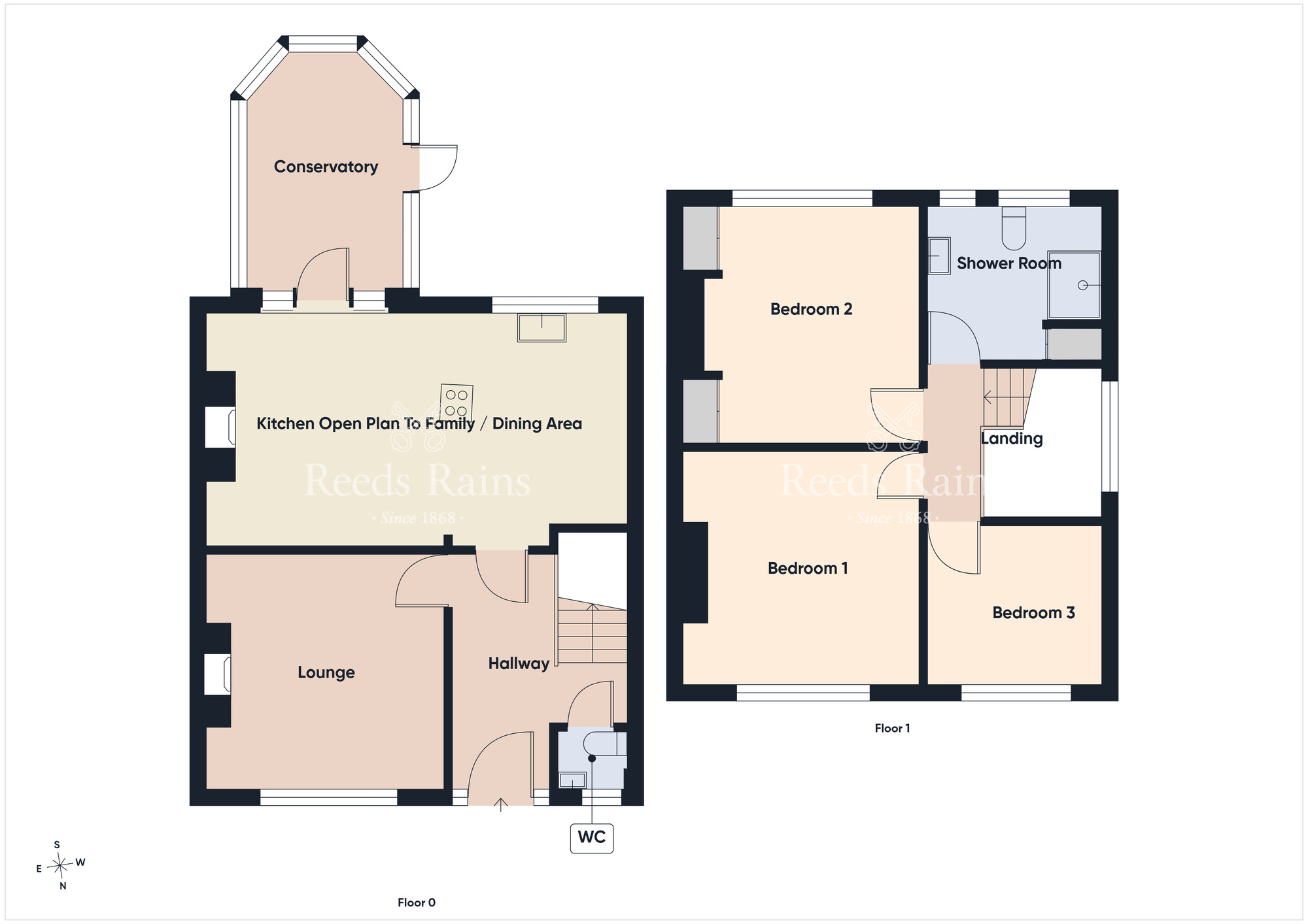 Floorplan of 3 bedroom Semi Detached House for sale, Abbey Gardens, Belfast, County Antrim, BT5