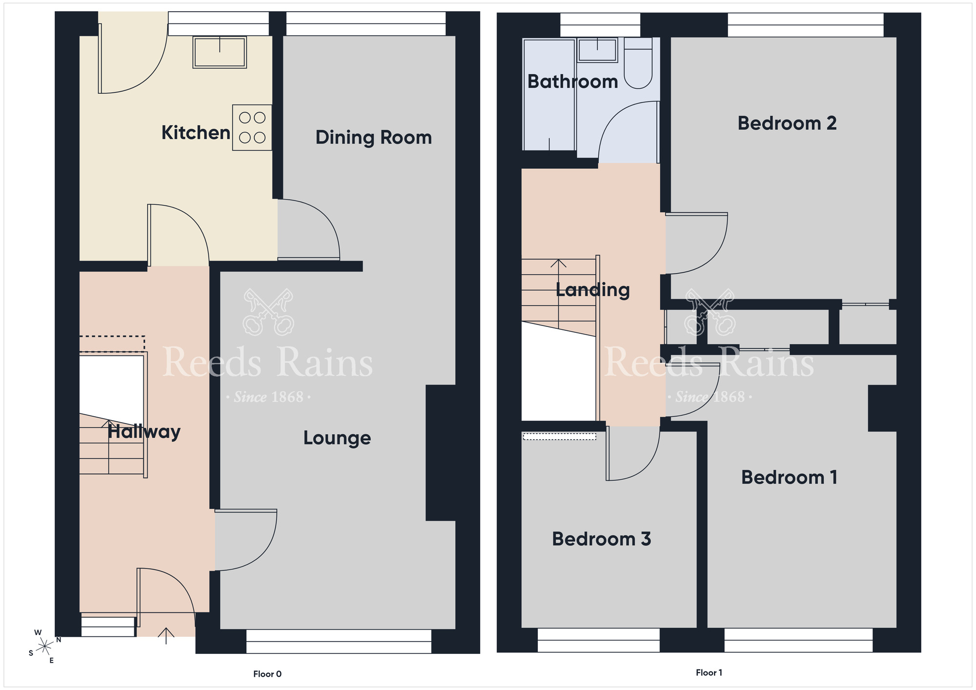 Floorplan of 3 bedroom Mid Terrace House for sale, Robbs Road, Dundonald, County Down, BT16