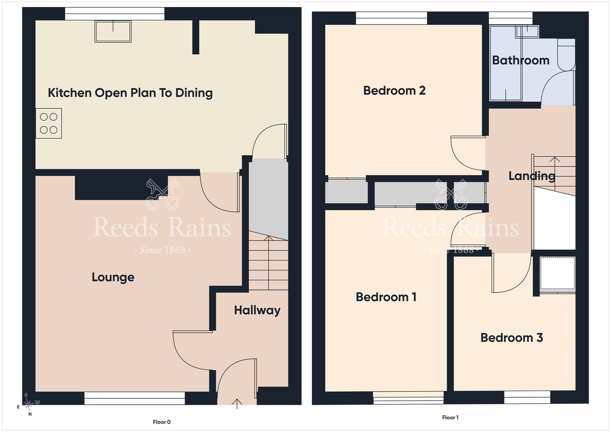 Floorplan of 3 bedroom Mid Terrace House for sale, Abbey Park, Belfast, County Antrim, BT5