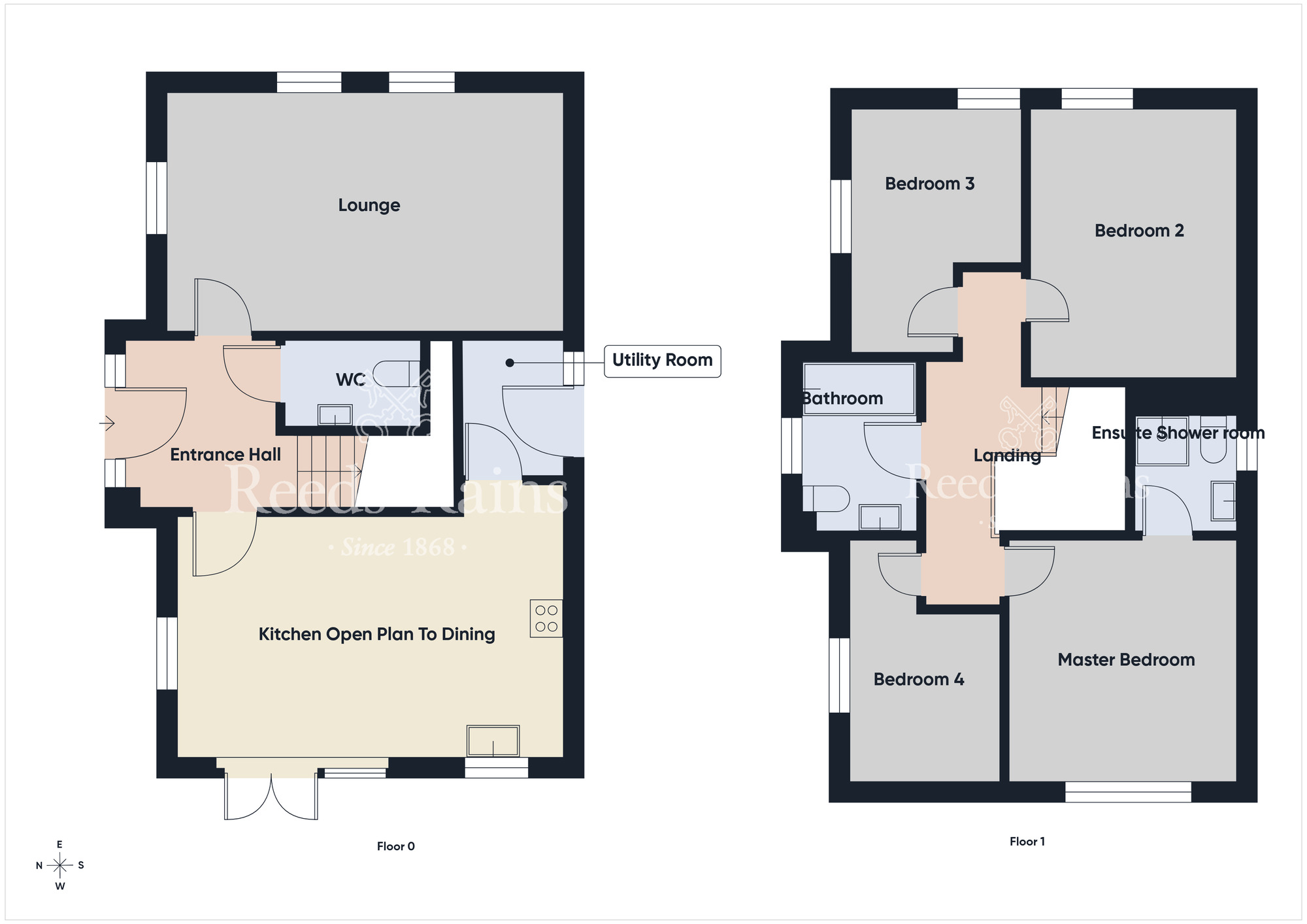 Floorplan of 4 bedroom Detached House for sale, Spinners Gate, Balloo, County Down, BT23