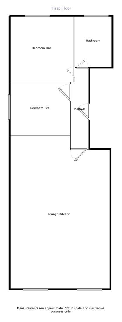 Floorplan of 2 bedroom Flat to rent, School Lane, Bamber Bridge, Preston, PR5